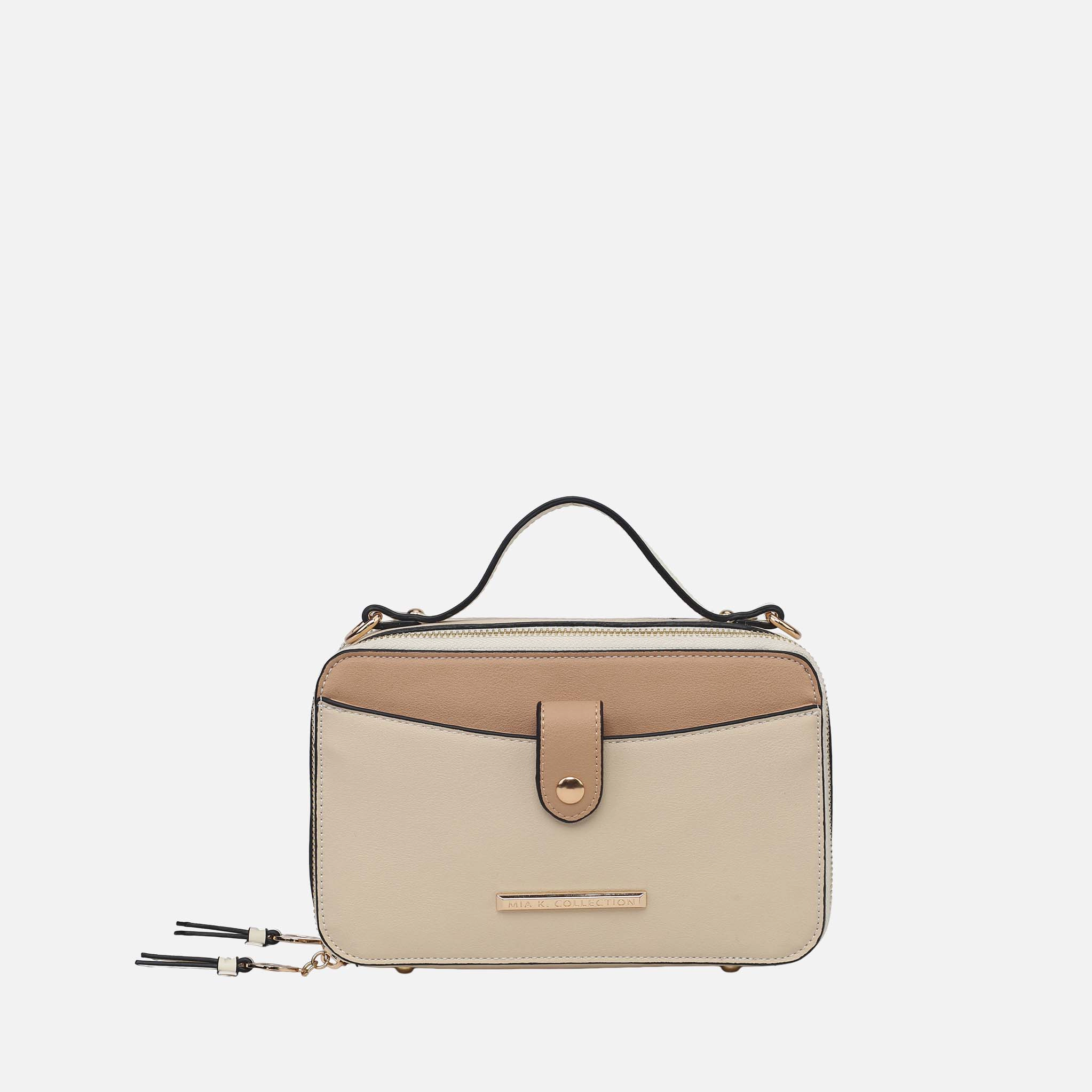 Mia K Collection Oaklynn Color-Block Camera Crossbody Bag
