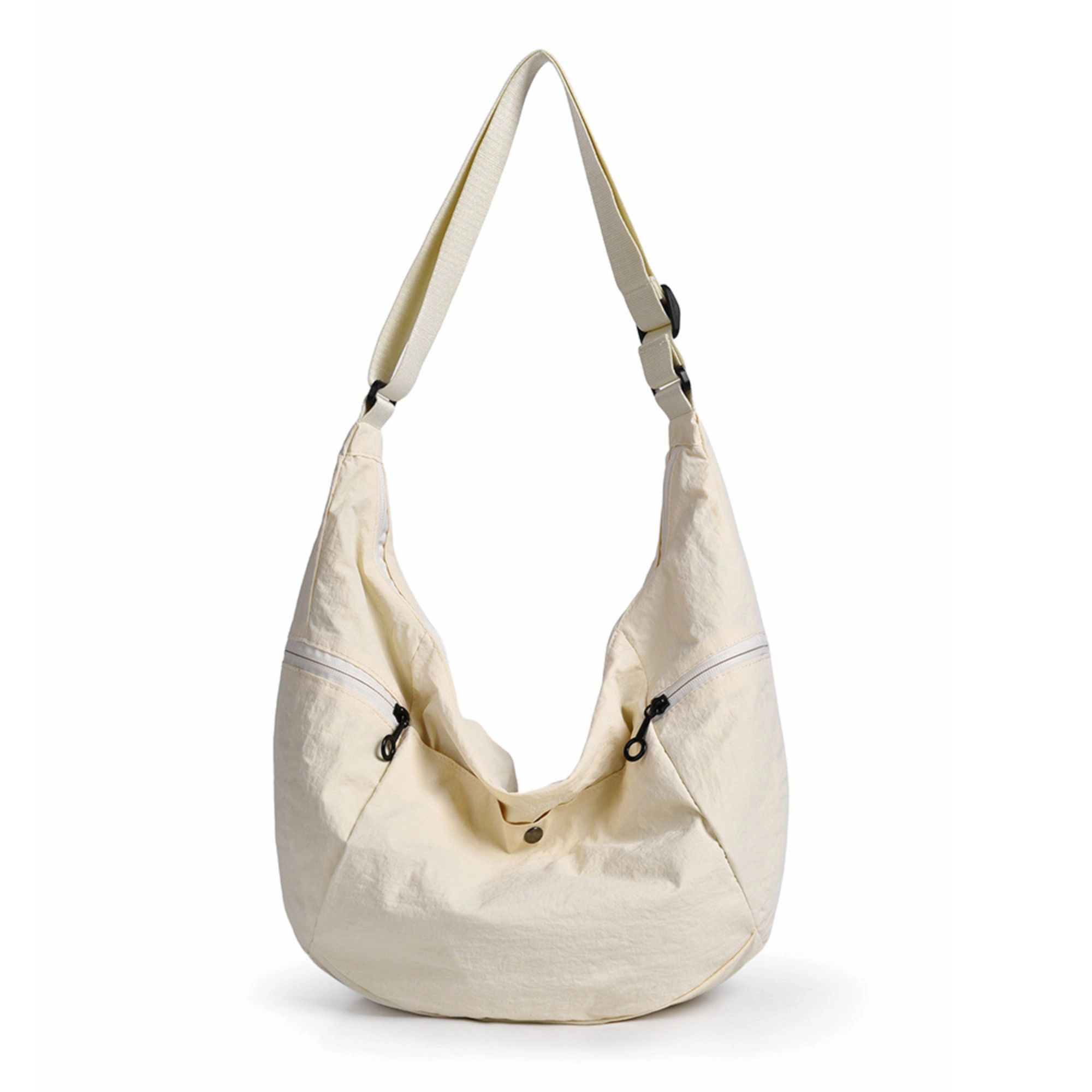 Alilang Women's Lightweight Crossbody Bag with Adjustable Strap and Pockets, Beige