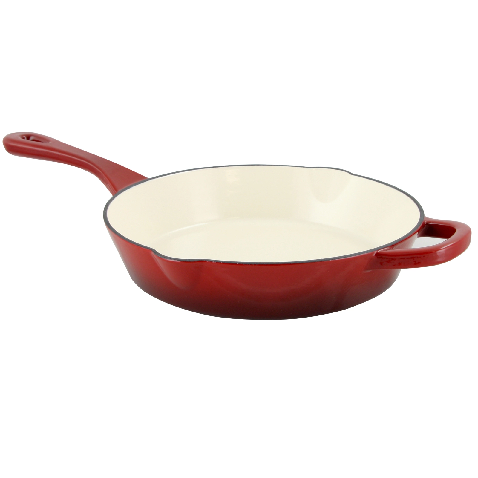 Crock Pot Artisan 10 in. Round Enameled Cast Iron Skillet Teal Ombre