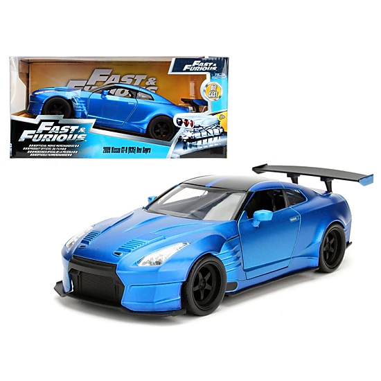 Jada Collectible Brian'S 2009 Nissan Gtr R35 Blue Ben Sopra "Fast & Furious" Movie 1/24 Diecast Model Car