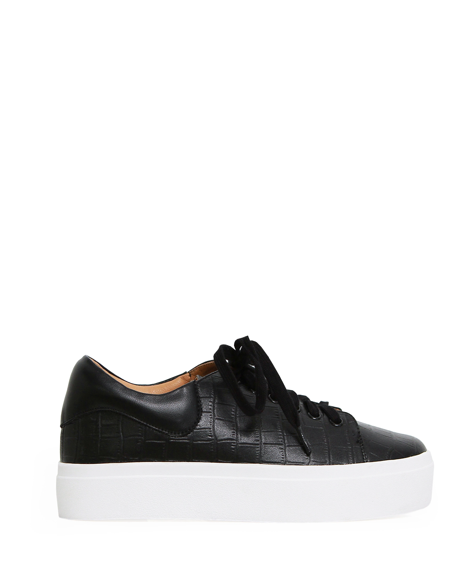Belle & Bloom Womens Just A Dream Croc Leather Sneaker