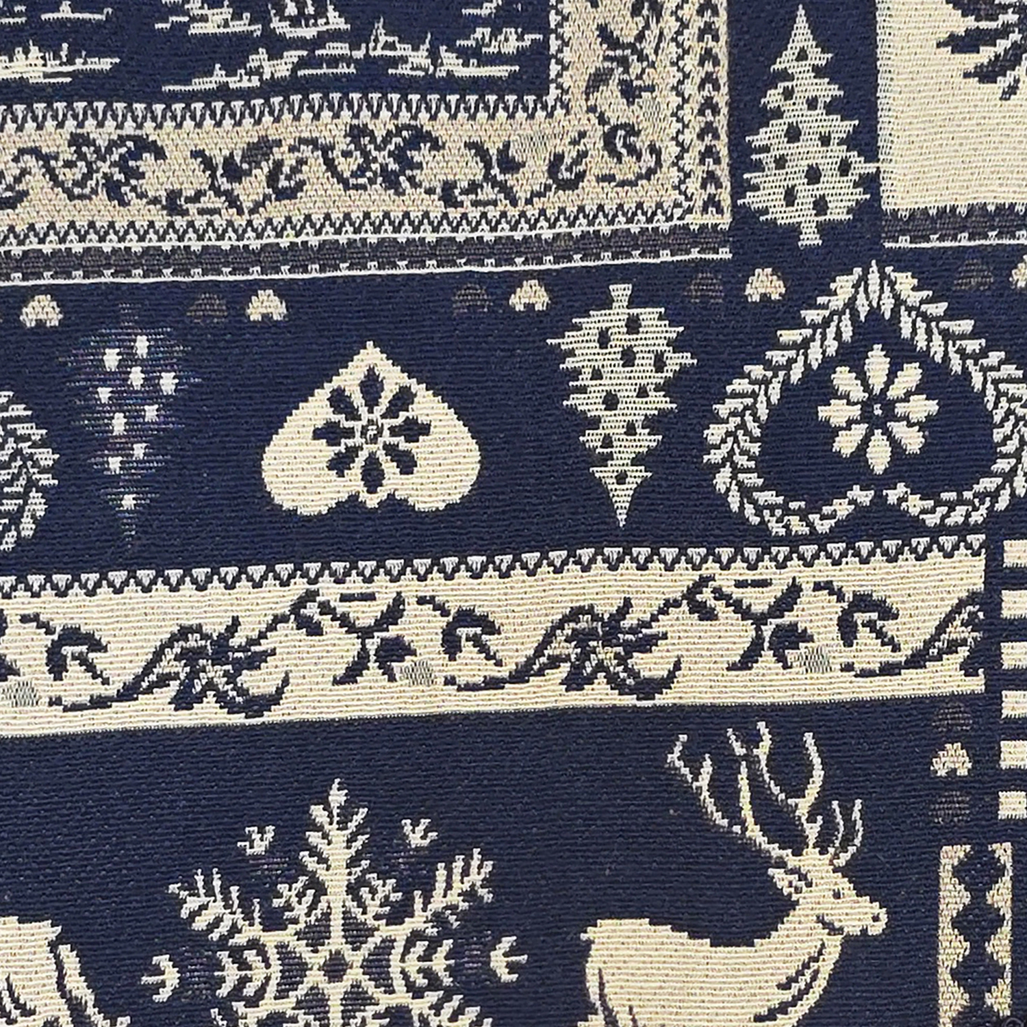 RLF Home 100% Cotton Lakewood Trimmed Glory Lined Window Valance 50" x 17" Navy