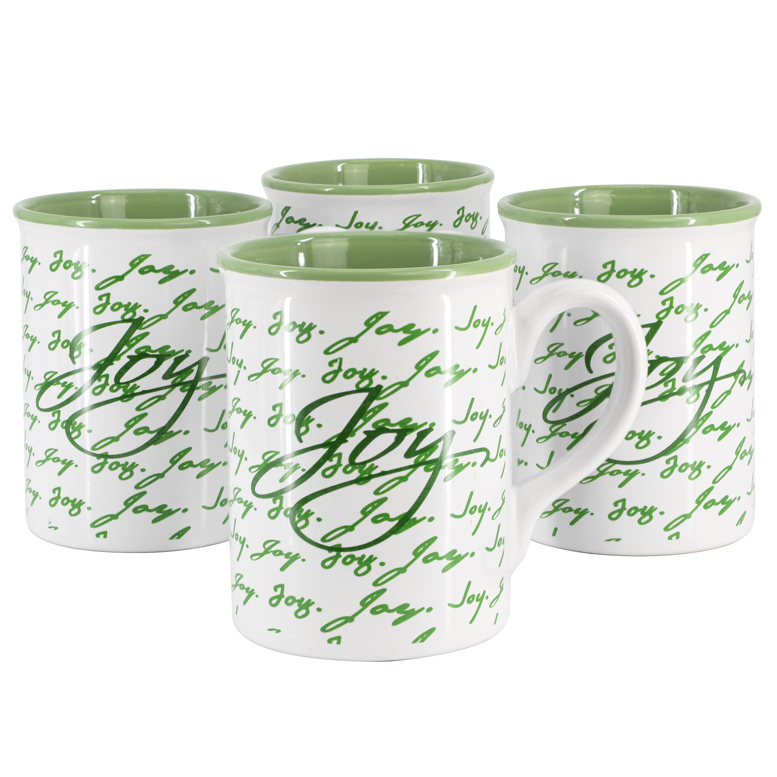 Gibson Home Inspirational Words 4 Piece 16 Ounce Stoneware Mug Set