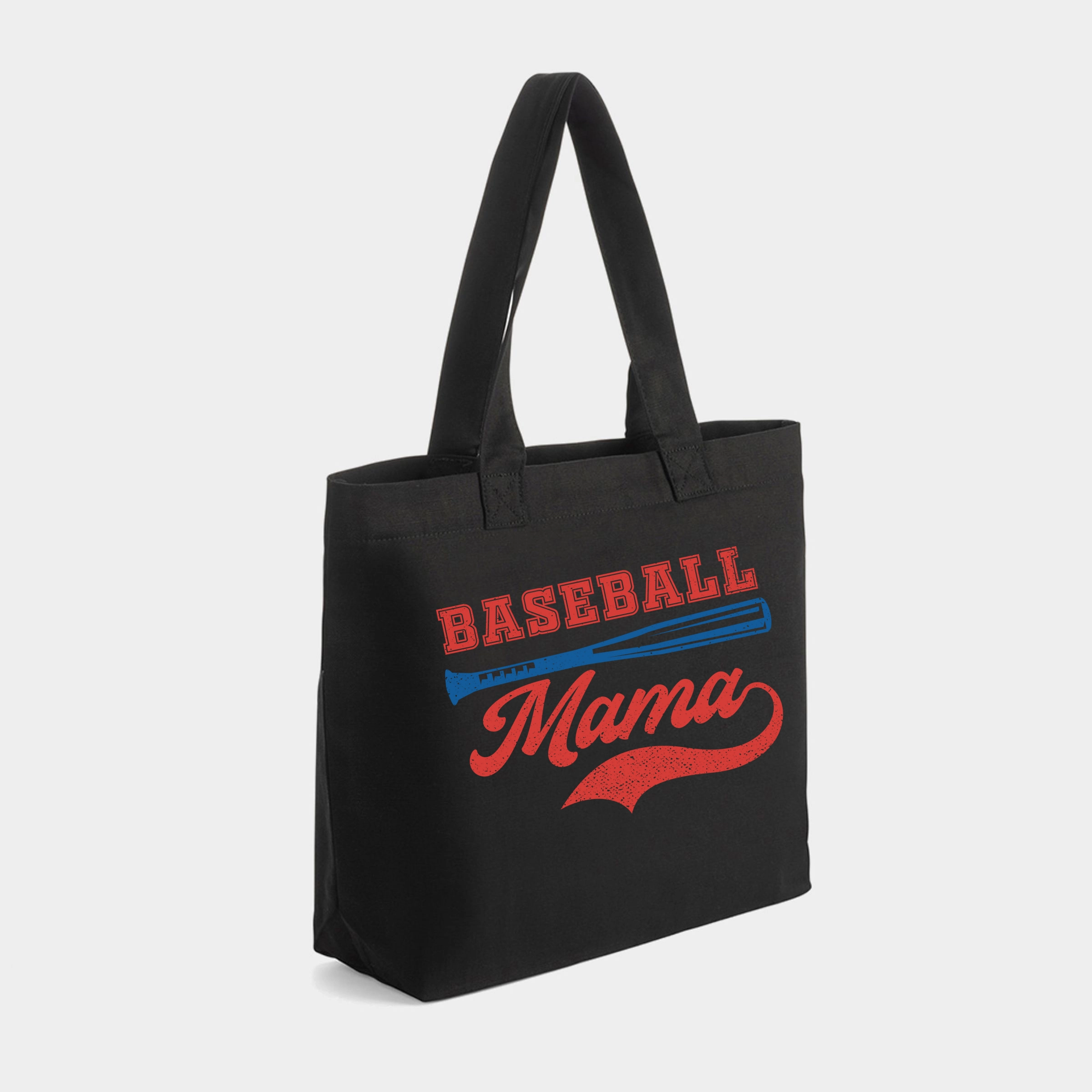 Simply Sage Market - Zippered Canvas Tote Baseball Mama Grunge