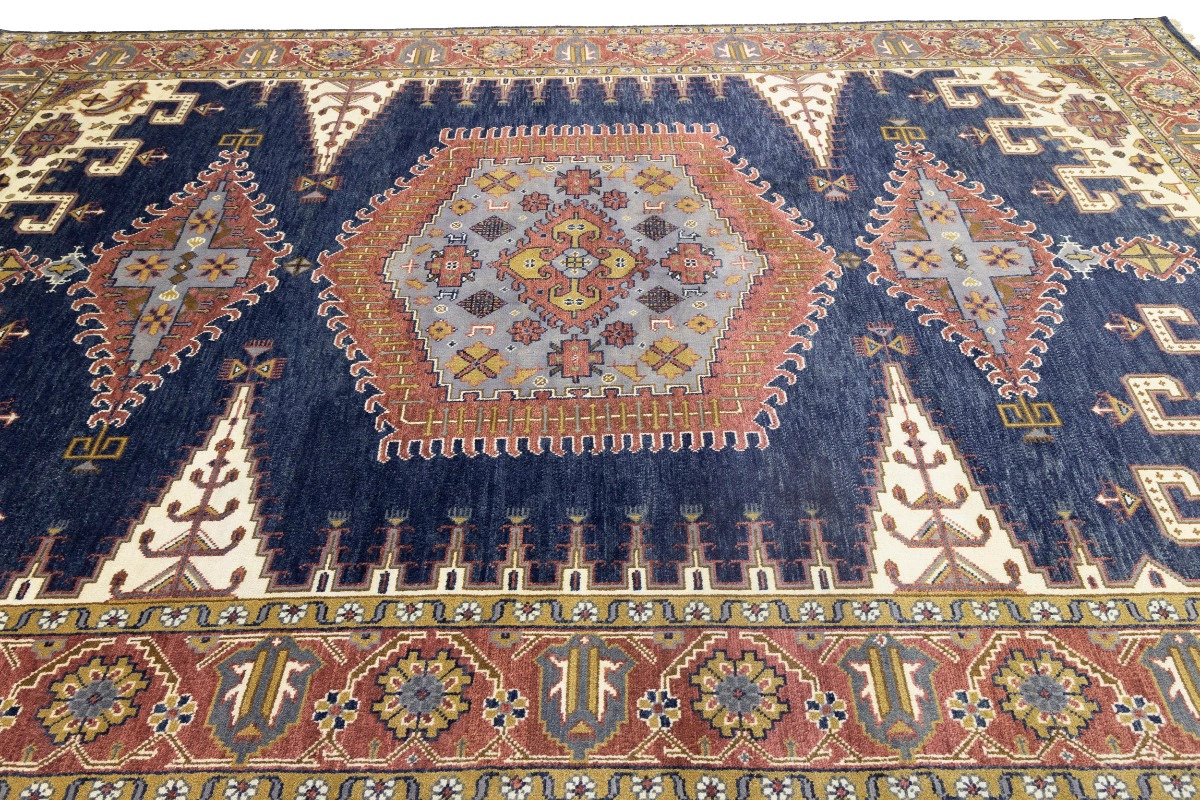 Magic Rugs Navy Tribal 10X14 Indo-Viss Oriental Rug
