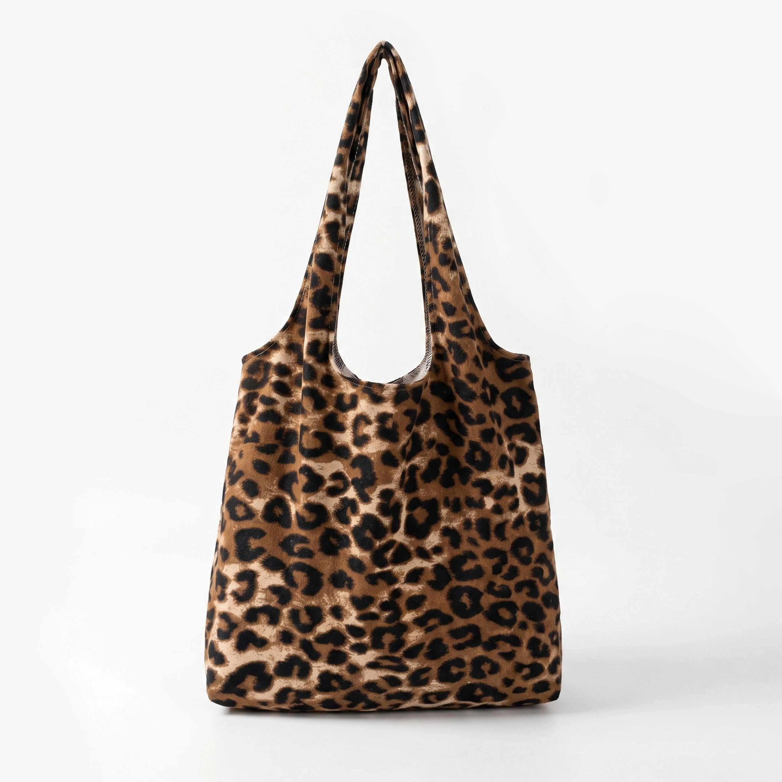 Alilang Women's Leopard Print Slouchy Shoulder Tote Bag Soft Lightweight Large Capacity Everyday Carryall, Gray