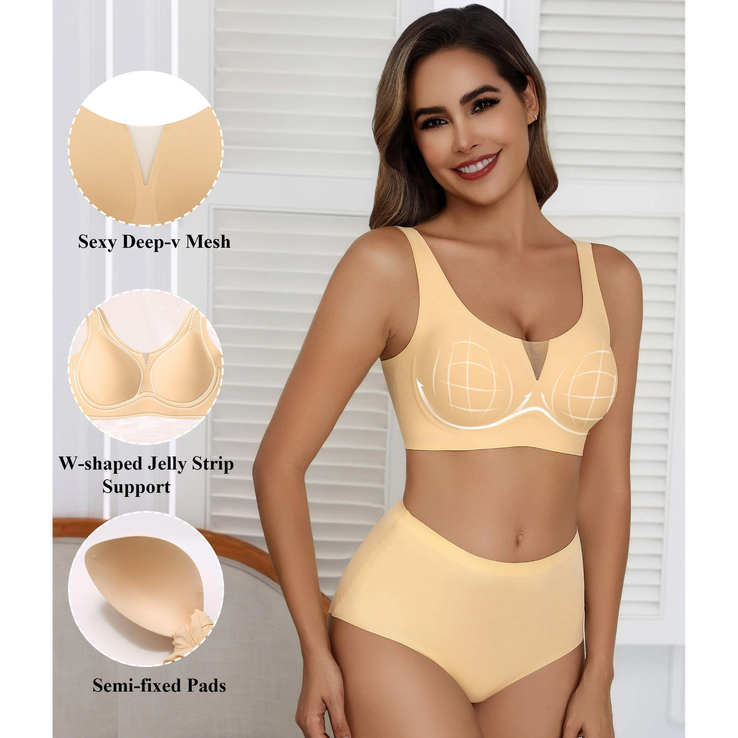 Avidlove Women's Wireless Full Coverage Seamless Bra