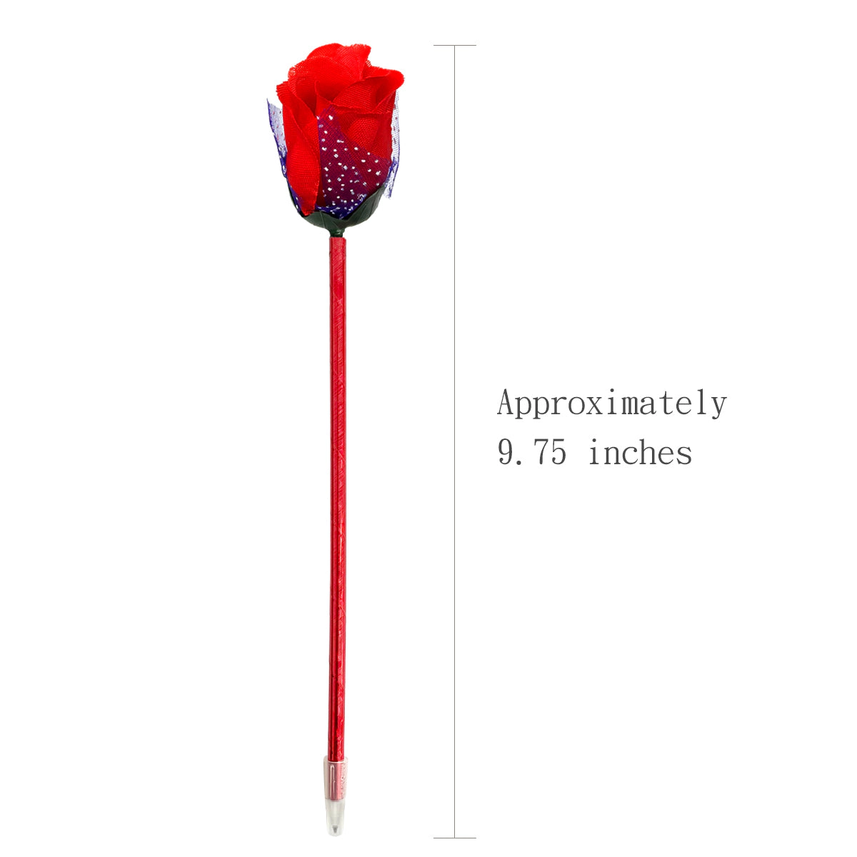 Wrapables Rose Flower Ballpoint Pens for Office, Valentine's Day, Mother's Day and Party Favors, Set of 12