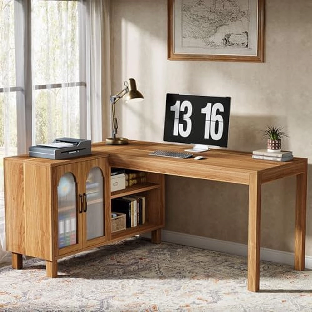 Tribesigns Farmhouse L-Shaped Executive Desk