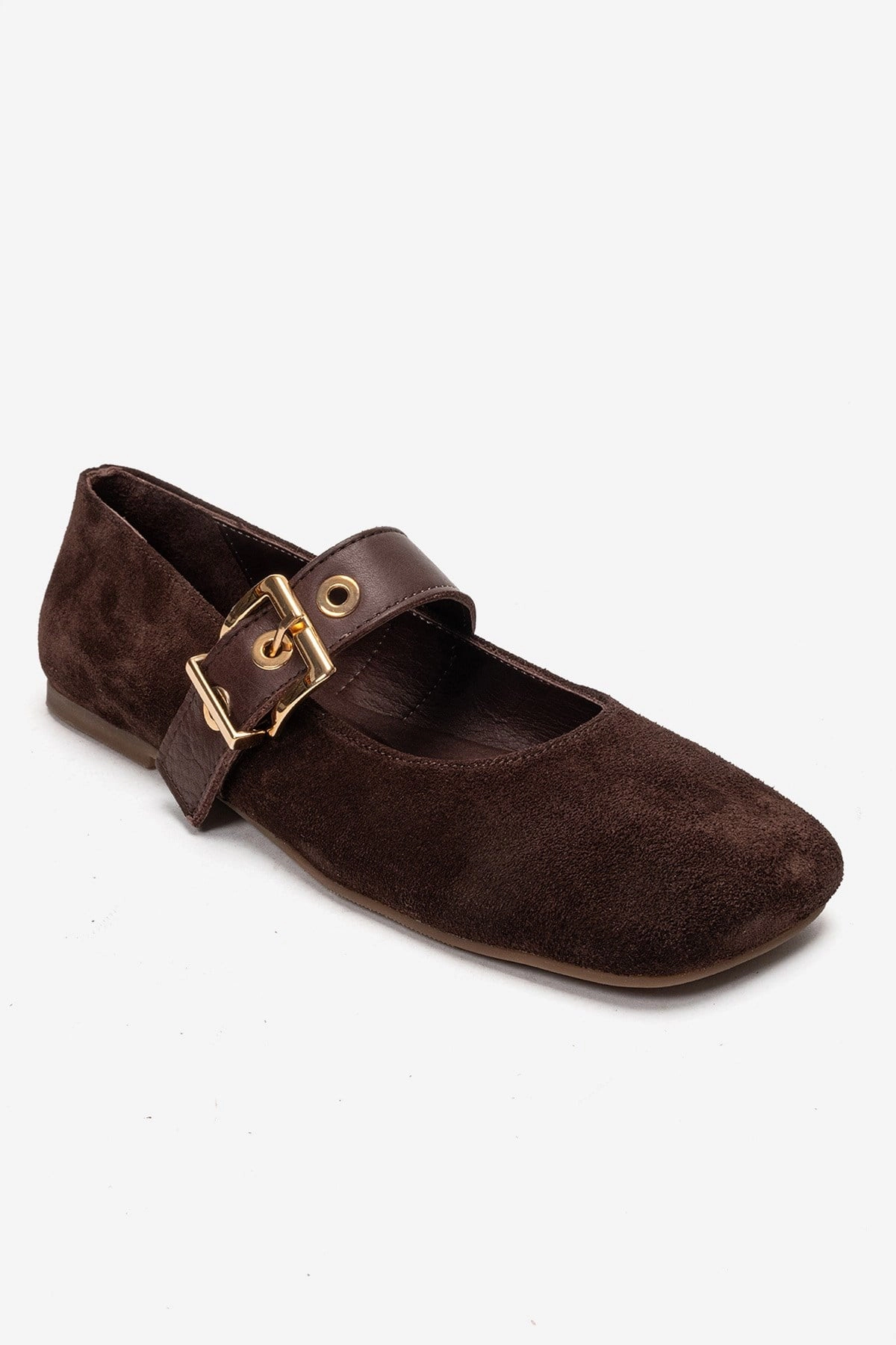 Forever & Always Womens Jonas Leather Ballet Flat
