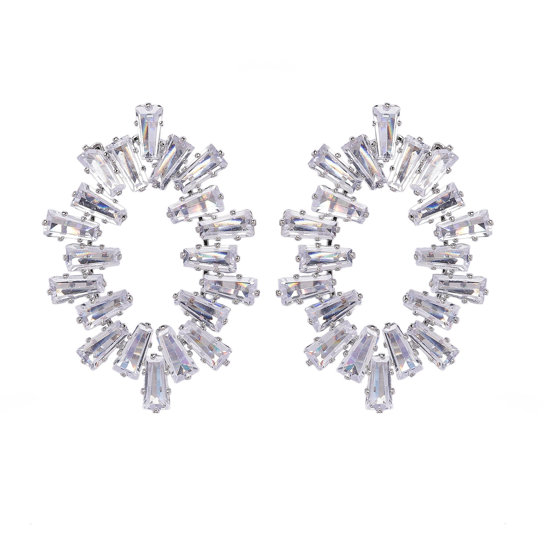 AGP PARIS Womens Starlight Halo Stud Earrings