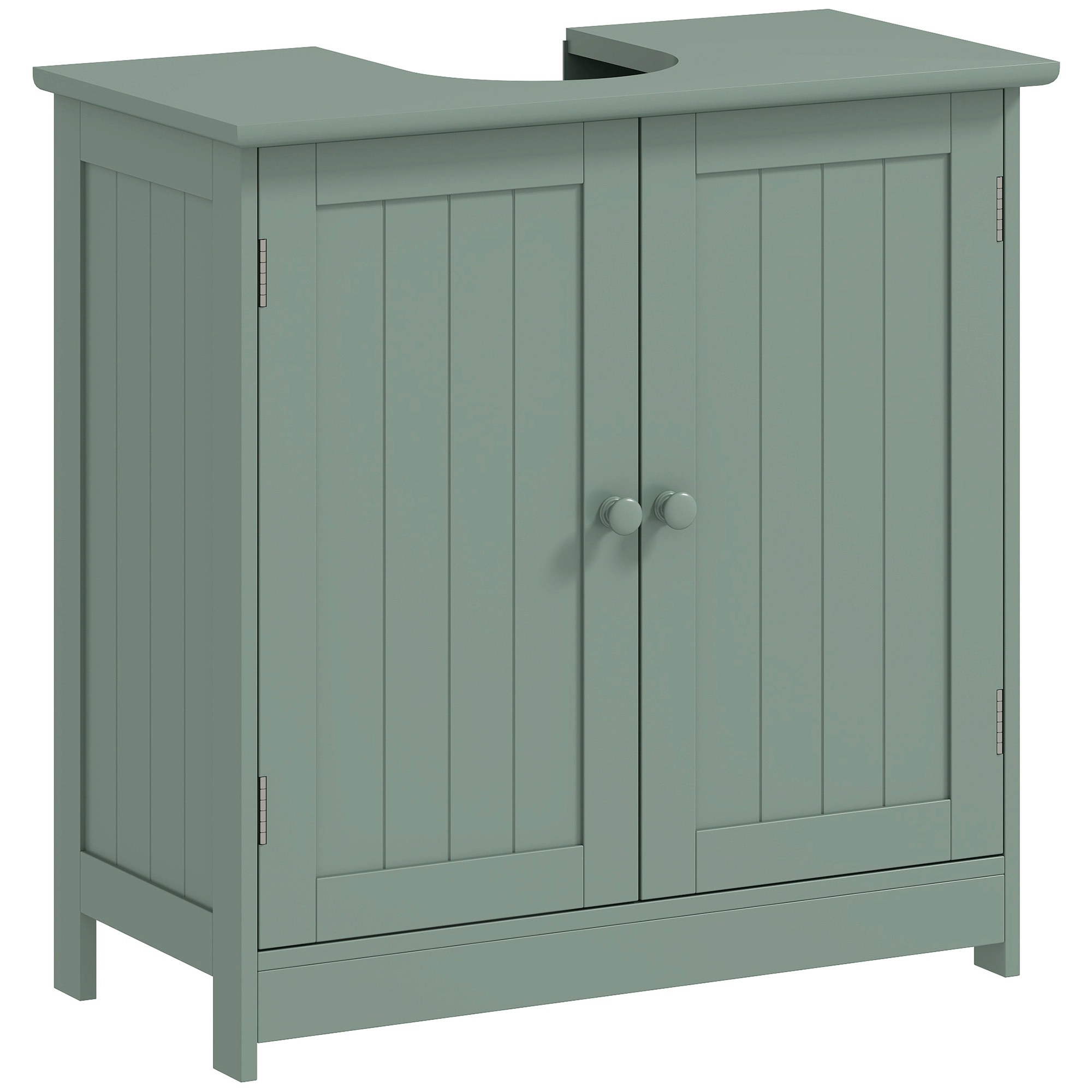 HONGGE Pedestal Sink Storage Cabinet, Under Bathroom Vanity with 2 Doors and Adjustable Shelf