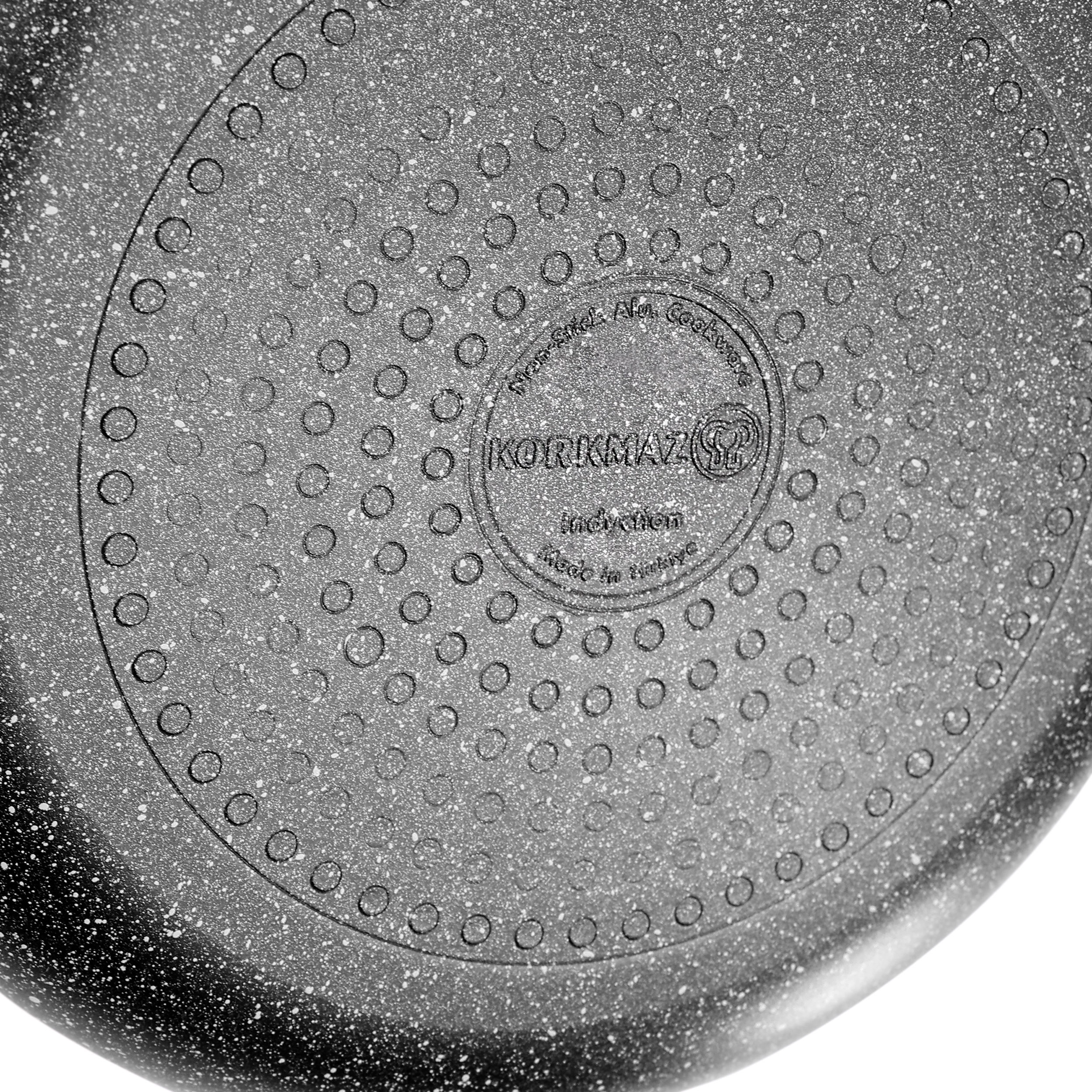 Korkmaz Galaksi Non Stick Inch Liter Casserole with Lid in Black