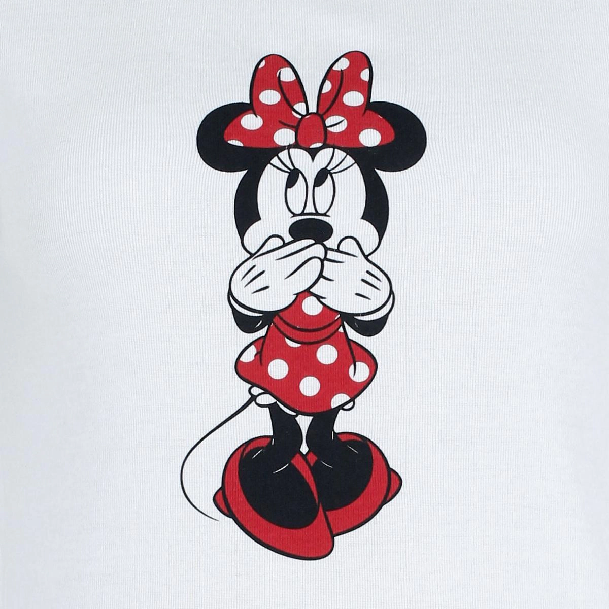 Jerry Leigh Women's Disney Minnie Mouse Crewneck Short Sleeve Tee