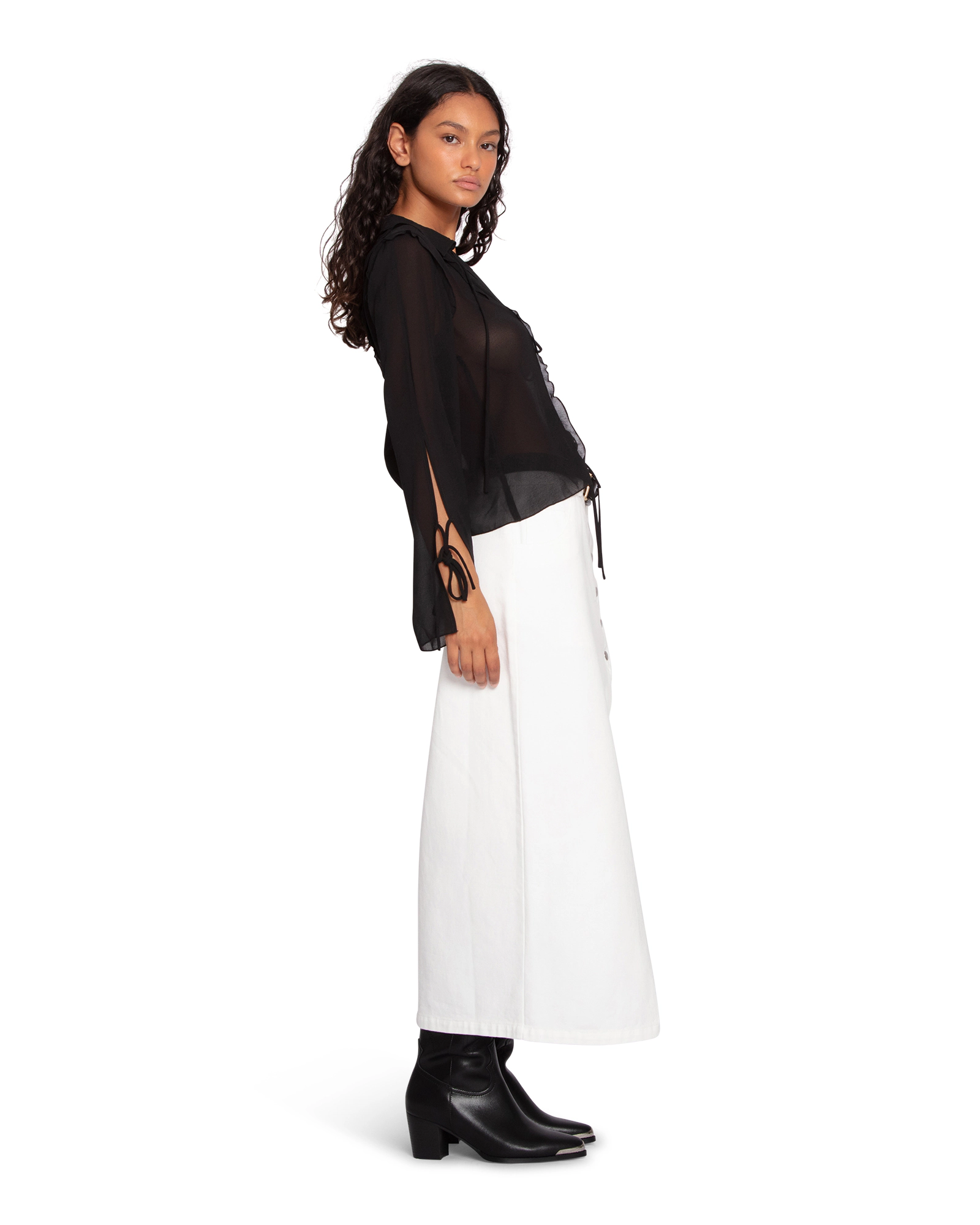 Belle & Bloom Womens Current Obsession Tie Shirt