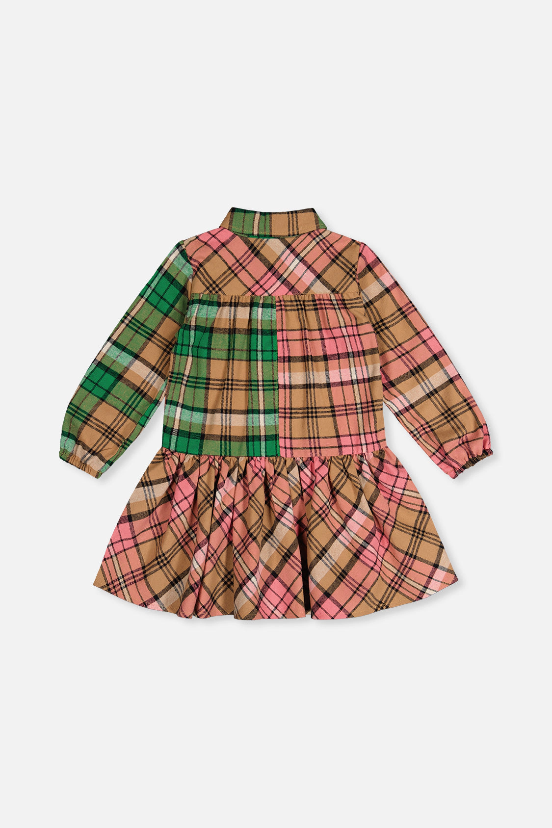 Deux par Girls Button-Front Plaid Shirt Dress