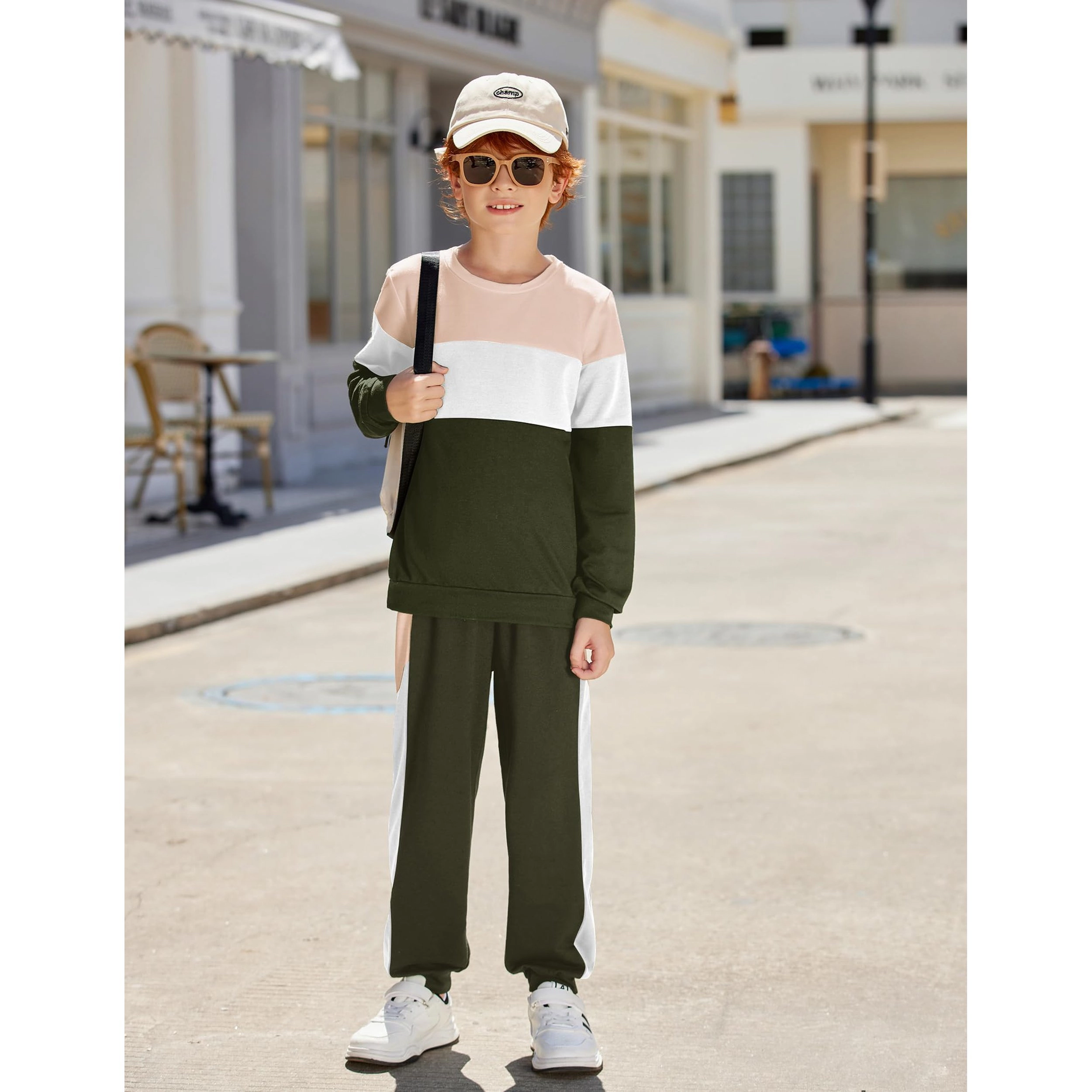 Arshiner Boys Crewneck Sweatshirt And Sweatpants Set Fall Outfit For Kids