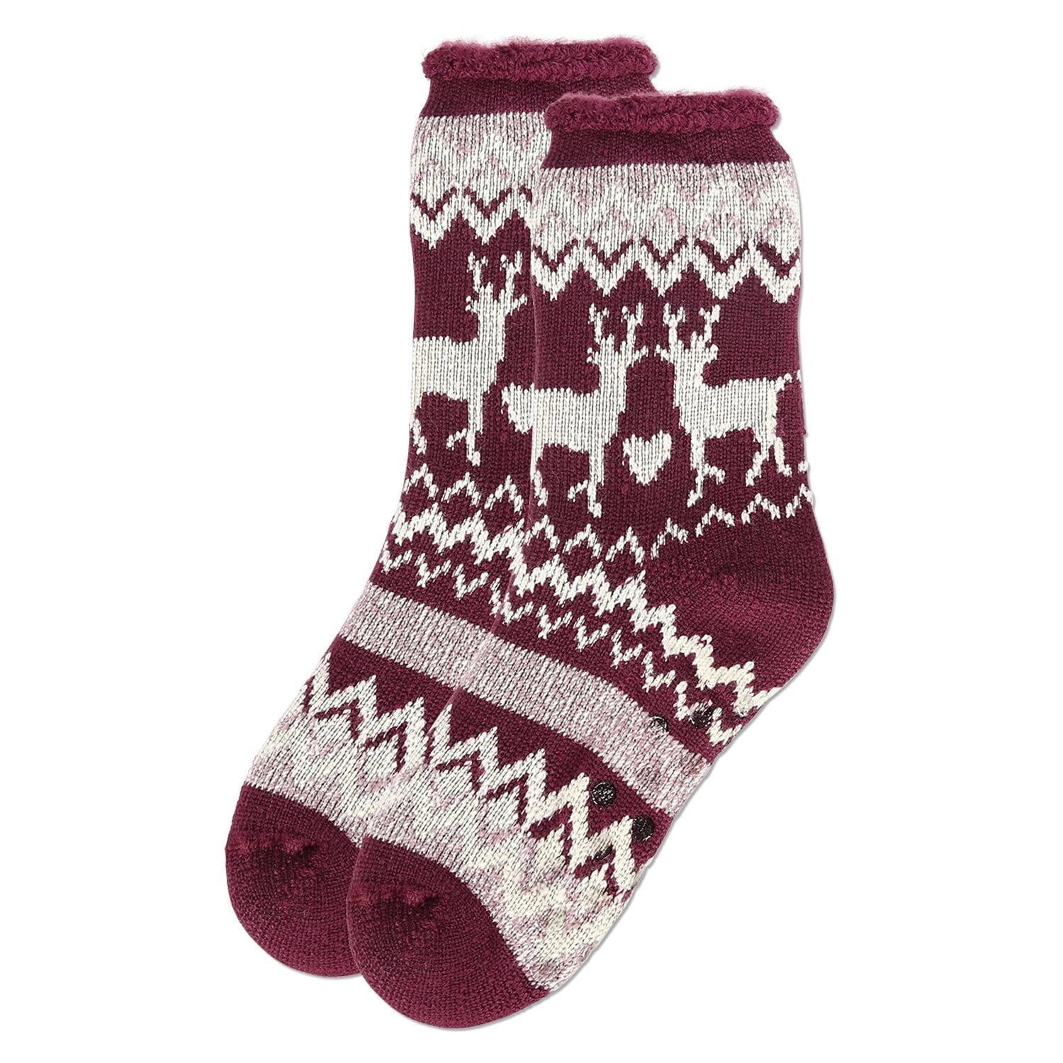 MeMoi Women's Reindeer Flake Cozy Warm Thermal Crew Socks