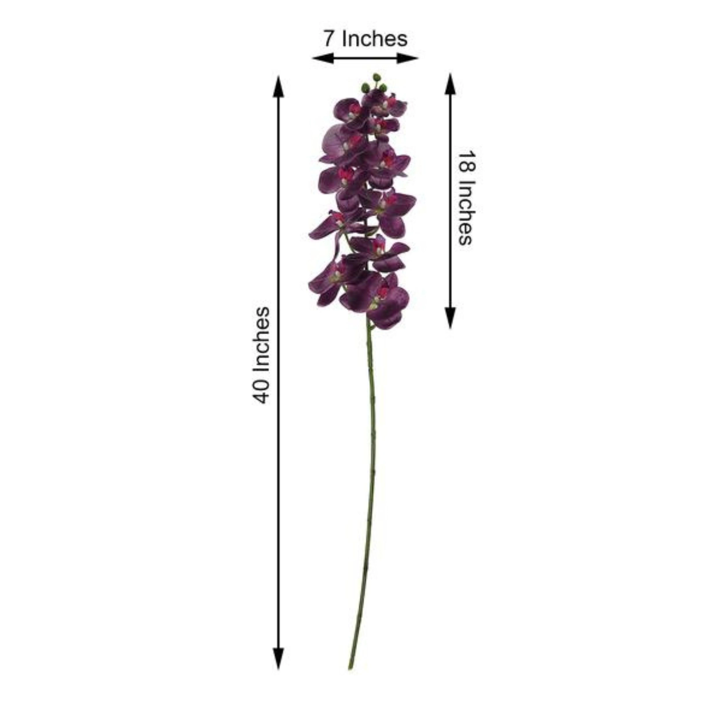 Home Collection Set of 2 40-Inch Artificial Silk Orchid Flower Spray Stems