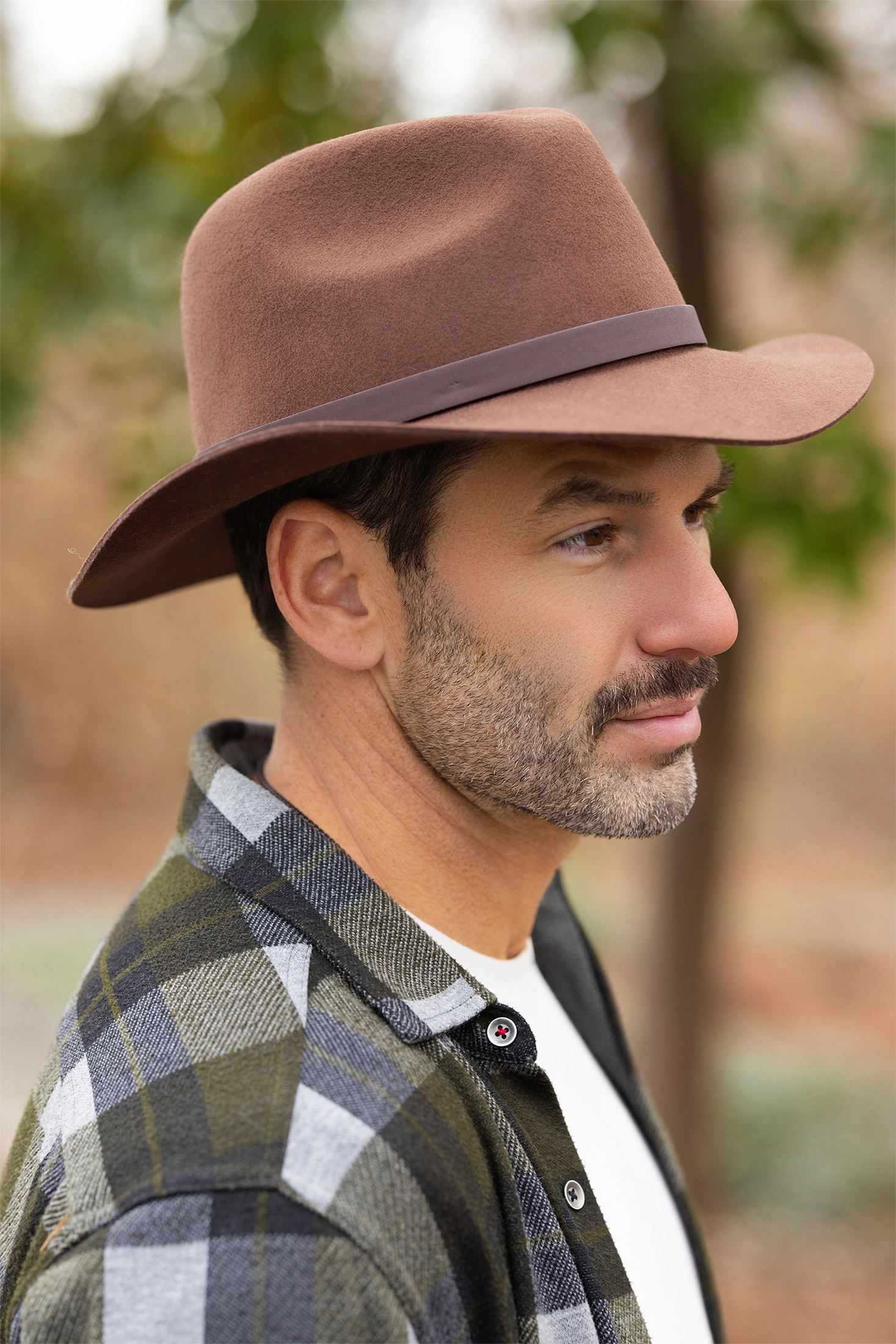 Bryson Wool Felt Fedora Hat–100% Wool, Wide Brim, Water Repellent, UPF 50+ Sun Protection, Unisex Dress Hats for Outdoor