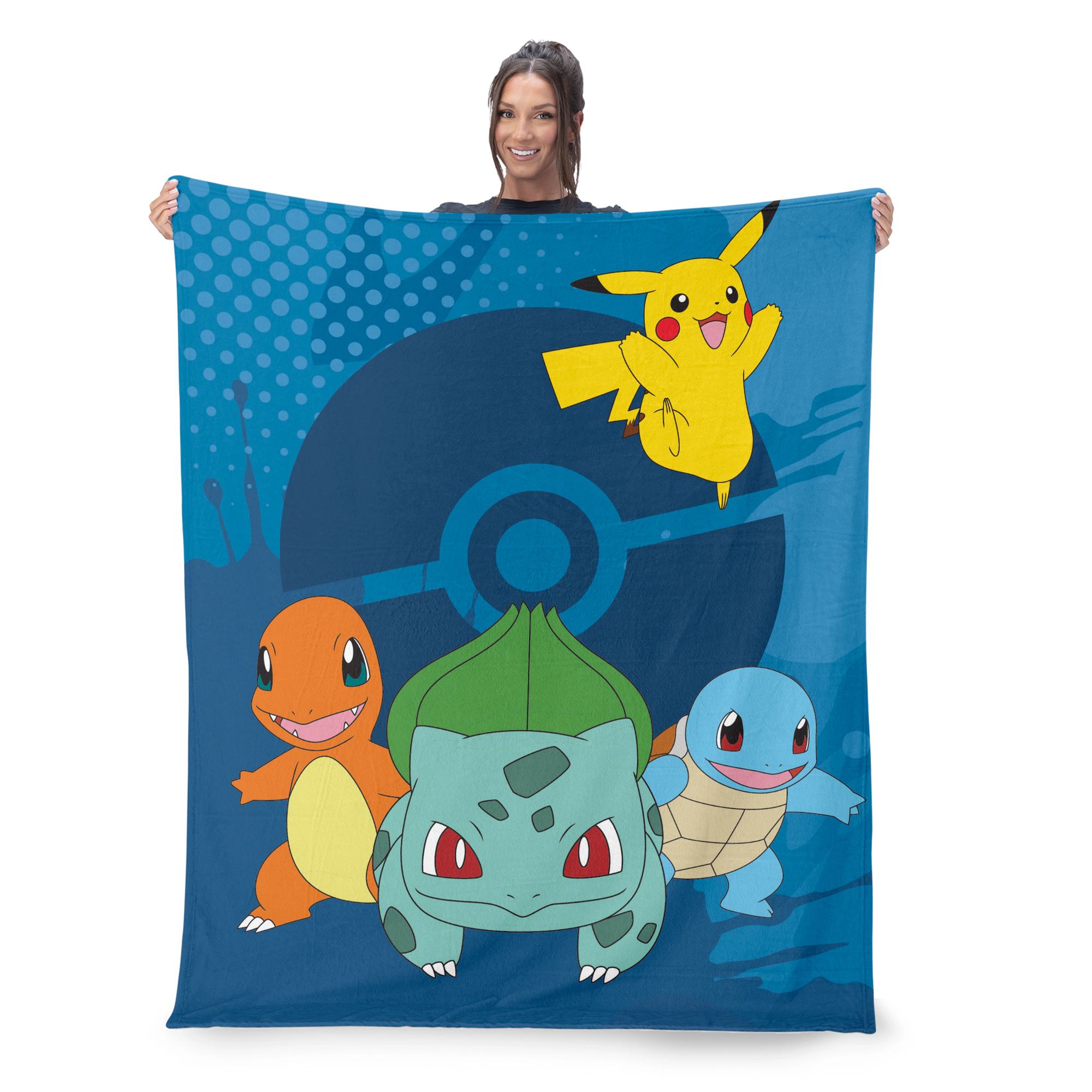 Sweet Home Collection Kids Pokémon Starters Micro Raschel Throw Blanket 46"x60"