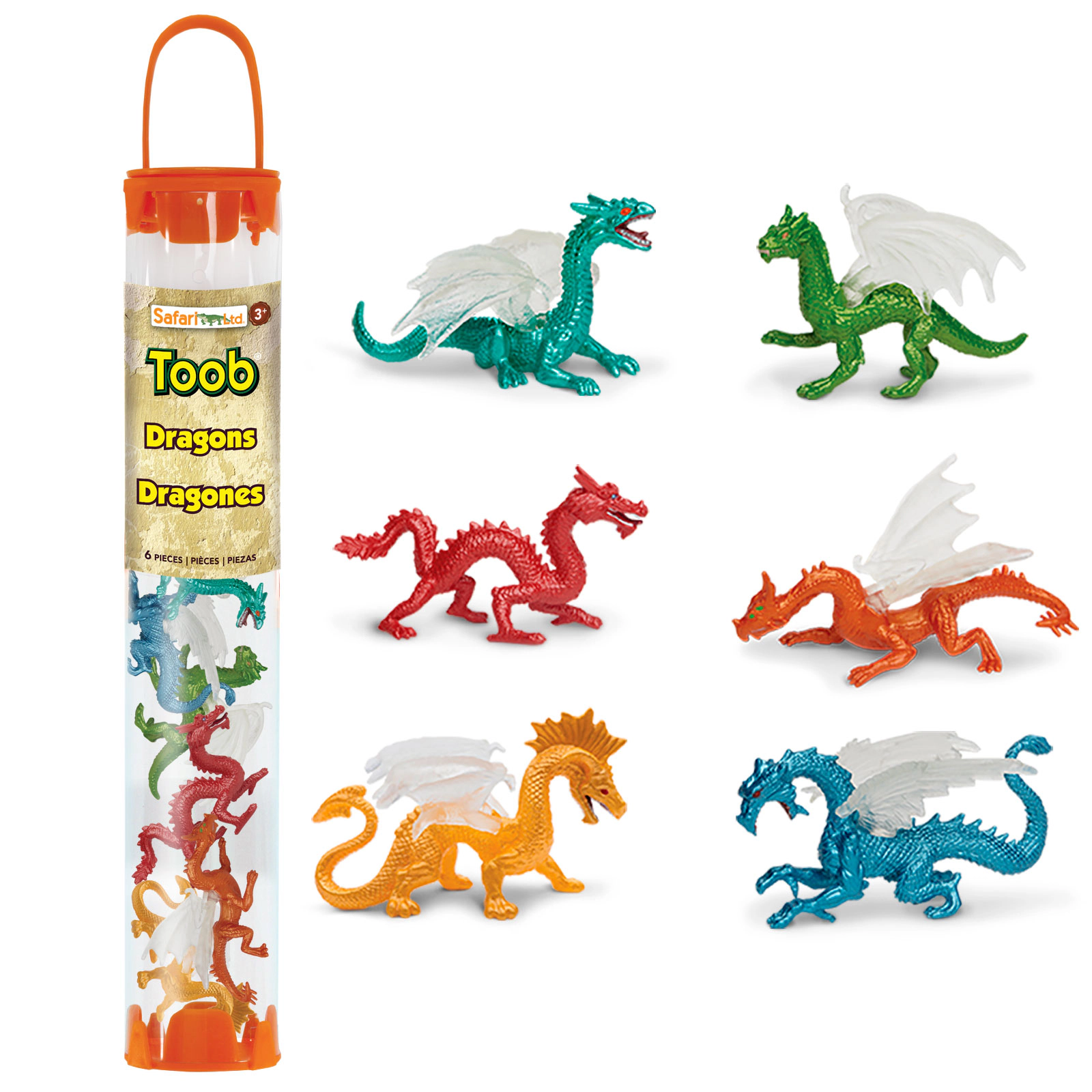 Safari Ltd. - Dragons Designer TOOB - contains 6 Mini Figurines