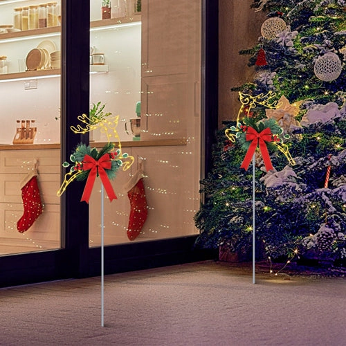 GBruno LED Lighted Christmas Reindeer Pathway Stakes