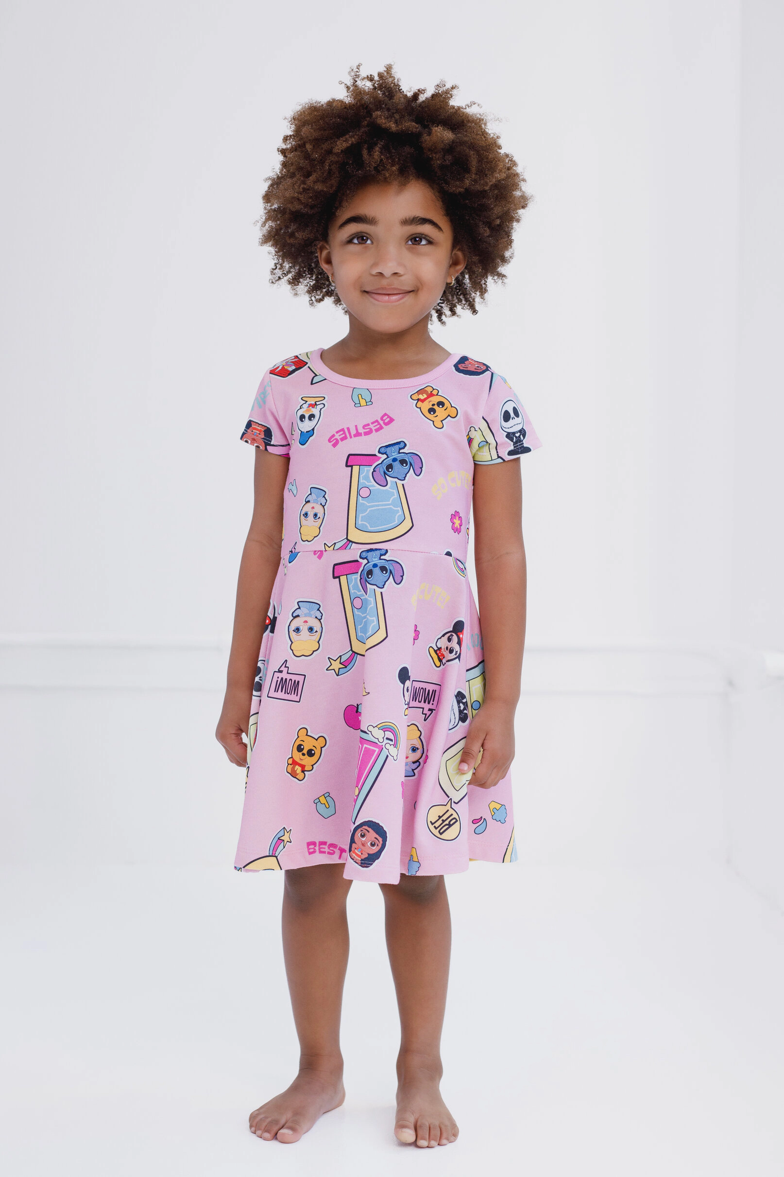 Disney Girls' Short Sleeve Skater Dress