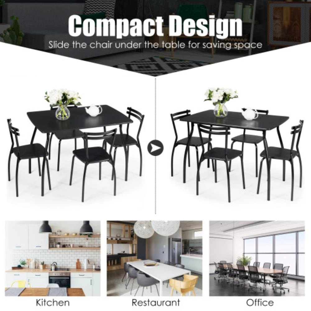 Hivvago 5 Pieces Dining Table Set With 4 Chairs