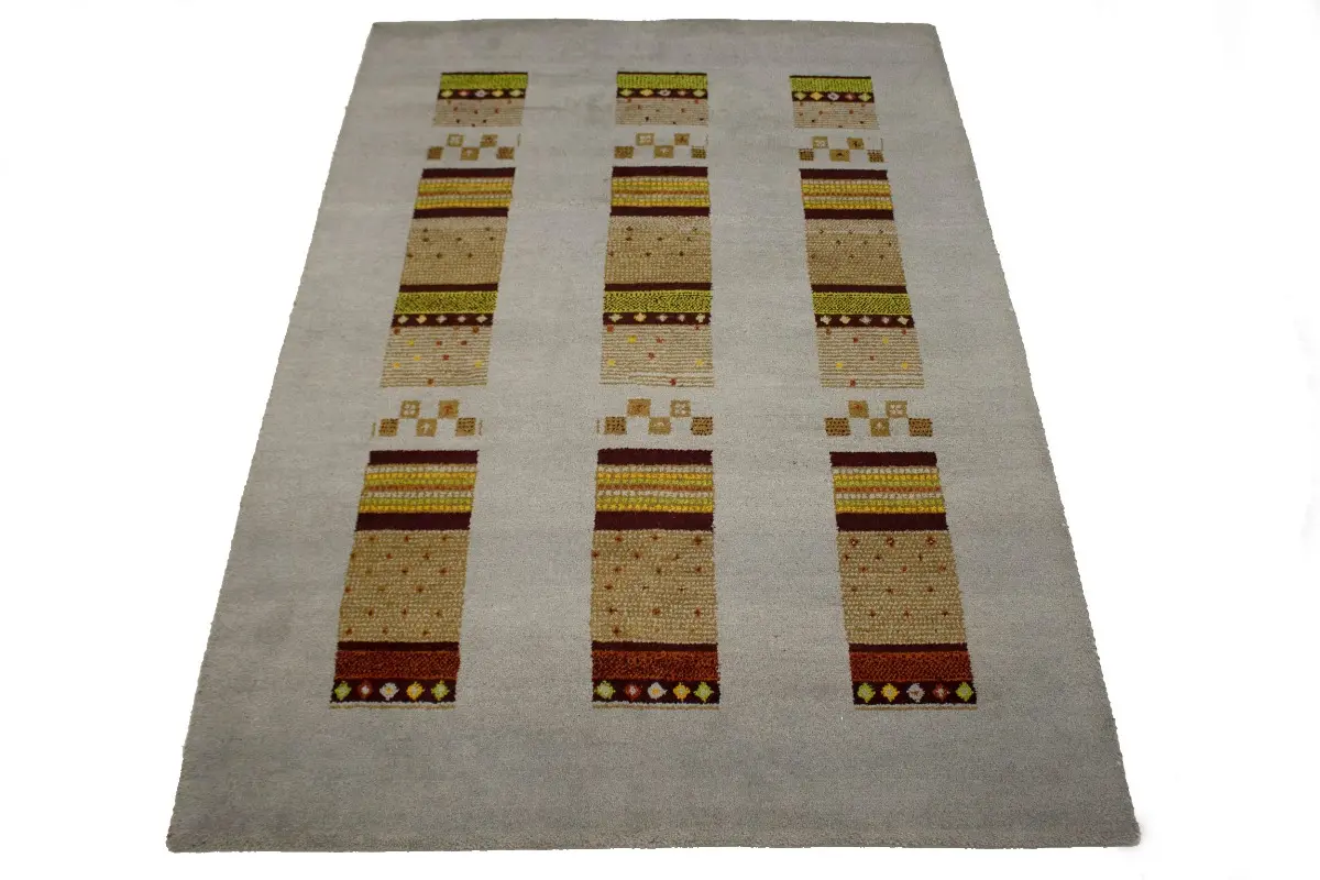 Magic Rugs Gray Geometric 6X8 Indo-Gabbeh Oriental Rug