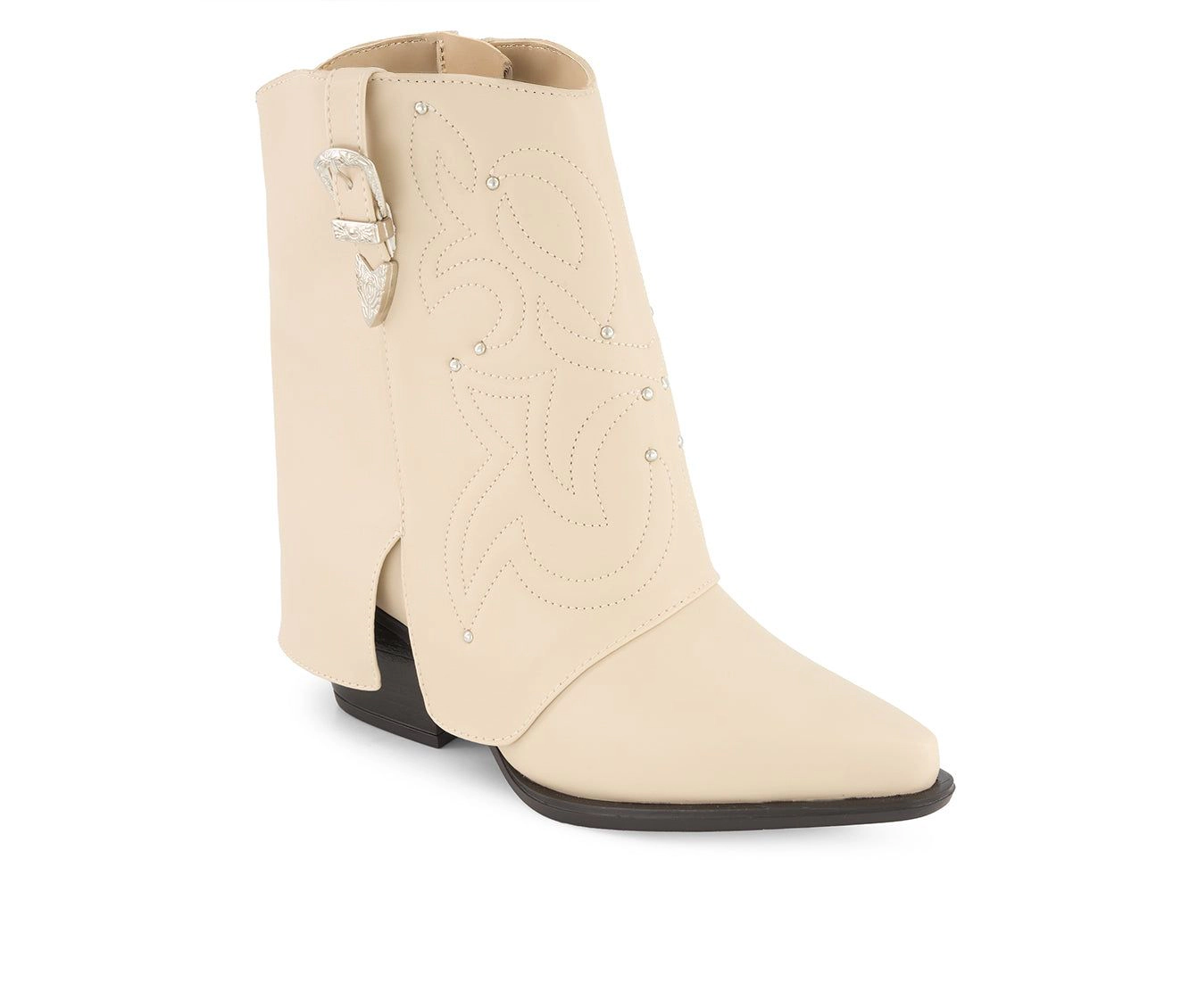 Andrea Womens Foldover Italian Western Style Boots