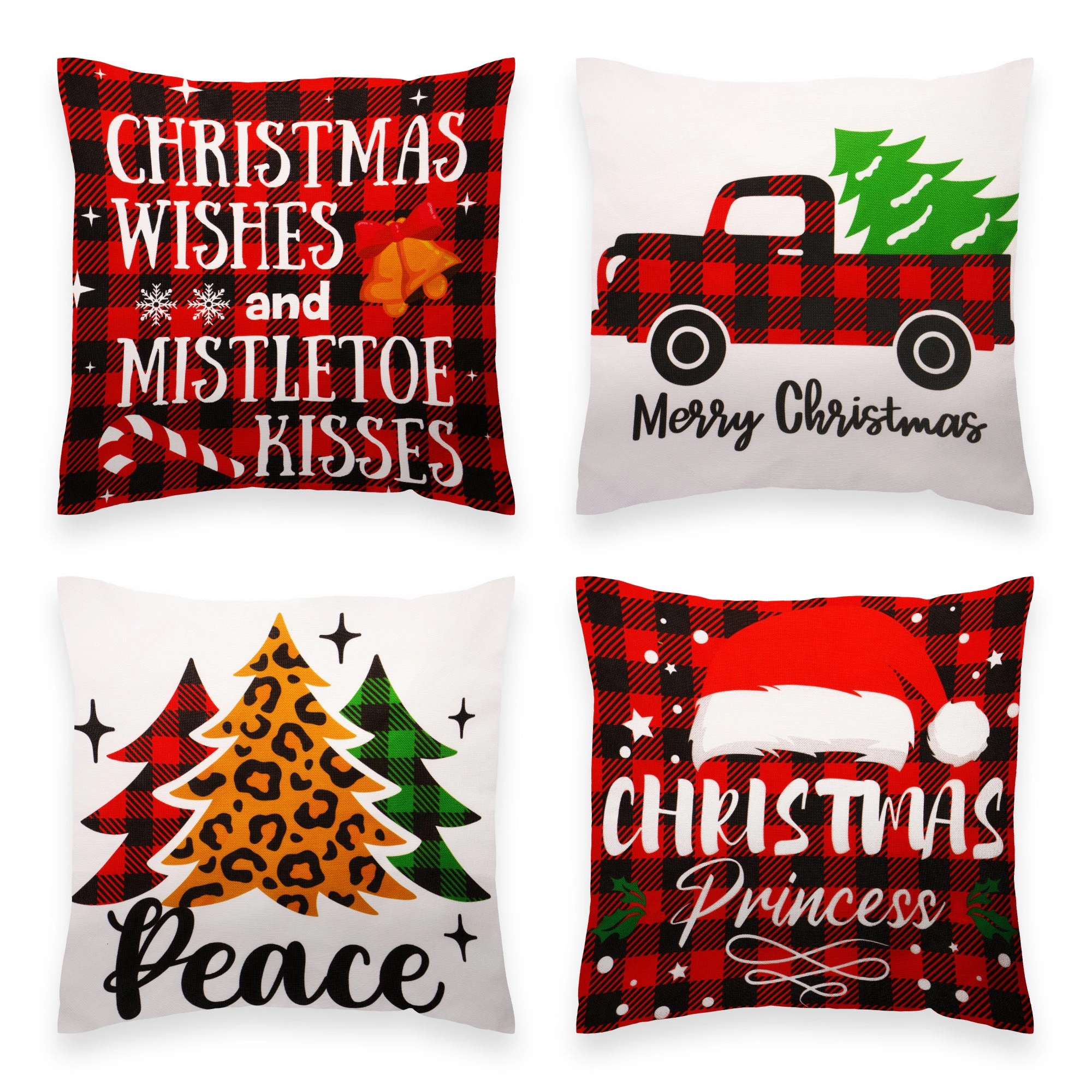 G128 Farmhouse Pine Spruce Decorative Throw Pillow Covers