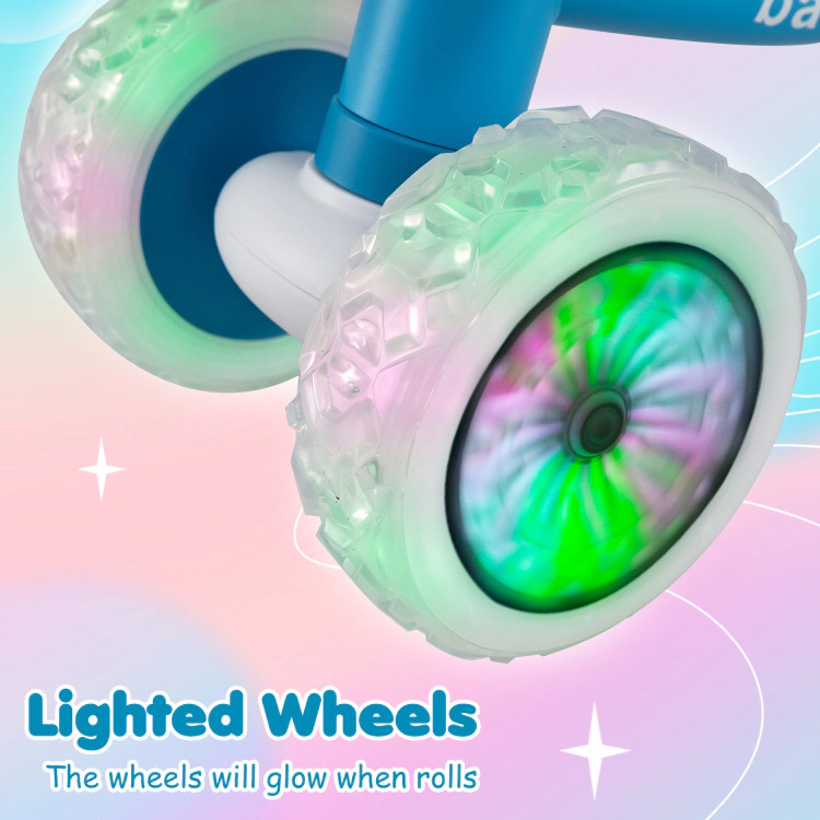 Hivvago Baby Balance Bike with Adjustable Handlebar and Seat Lighting Wheels