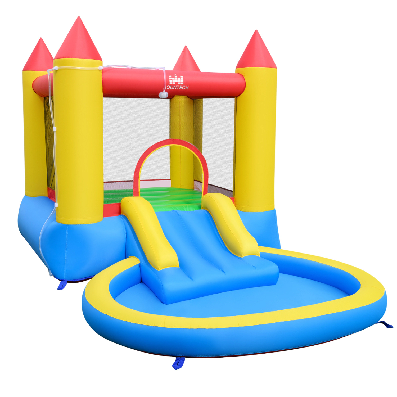 LJG Kids Inflatable Bounce House Castle with Balls Pool and Bag