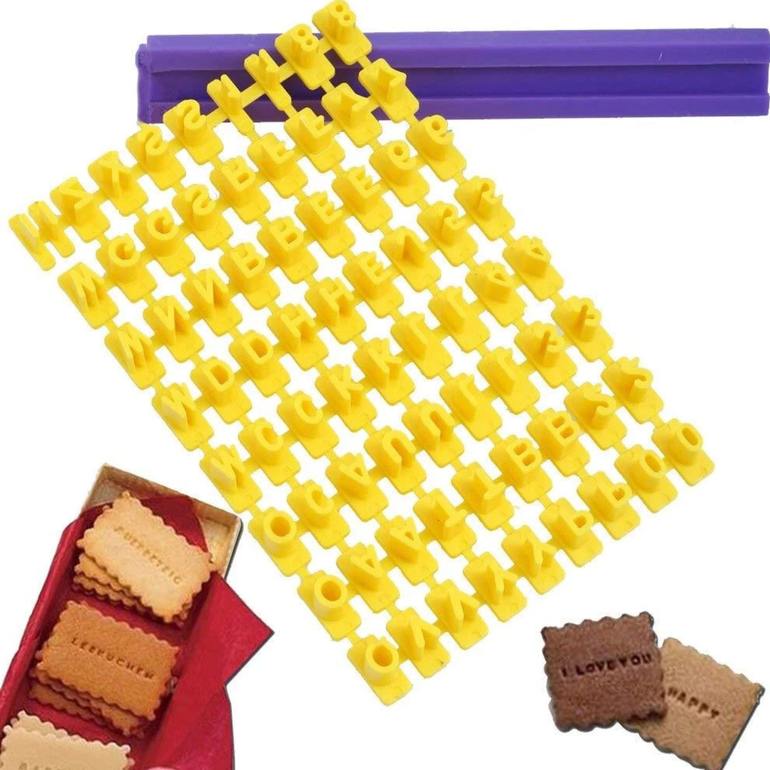 Home Collection Alphabet Letter & Number Cookie Stamp Set Fondant Cake Embosser