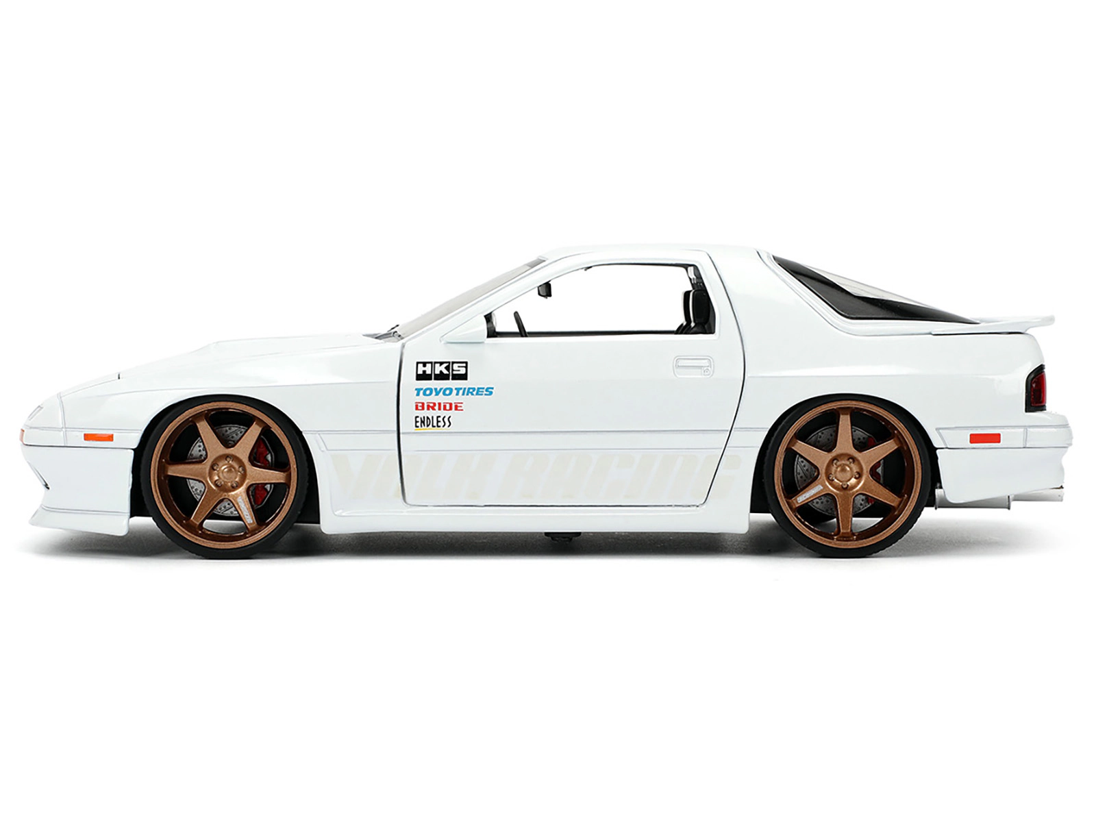 Jada 1985 Mazda RX-7 White "JDM Tuners" Series 1/24 Diecast Model Car by Jada