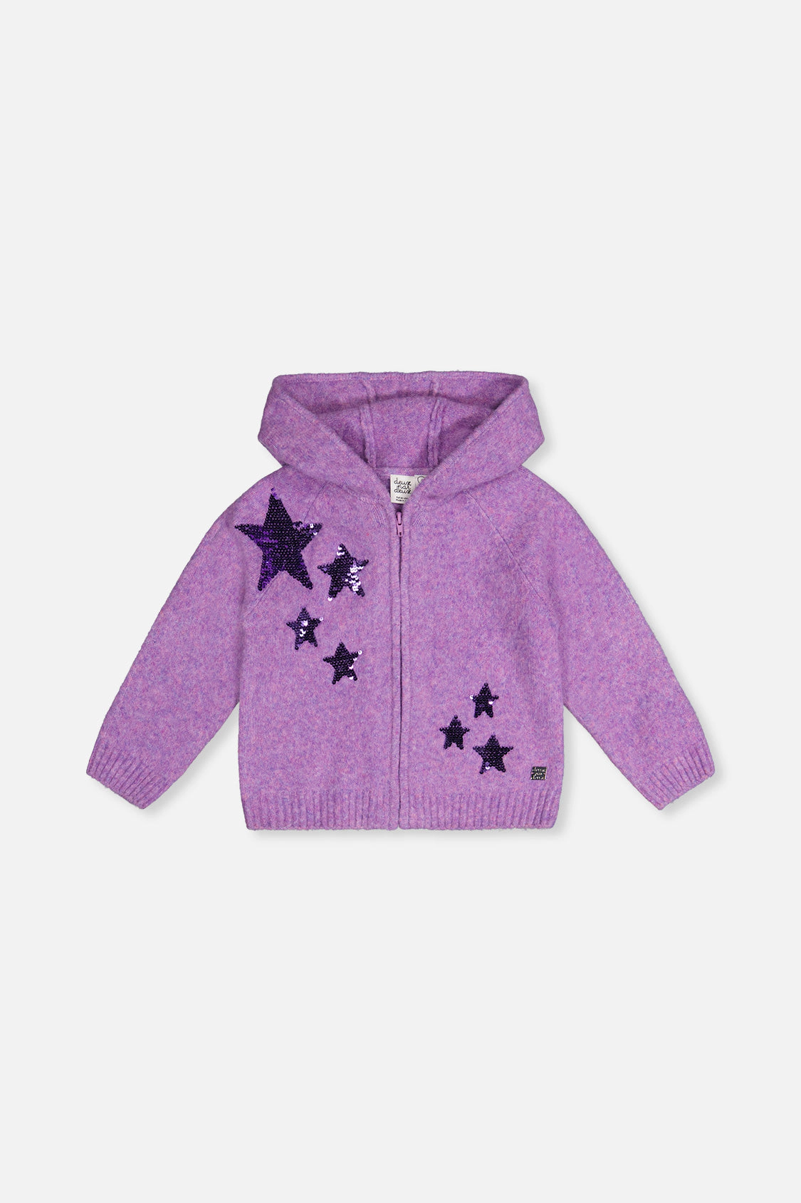 Deux par Girls Hooded Knitted Cardigan