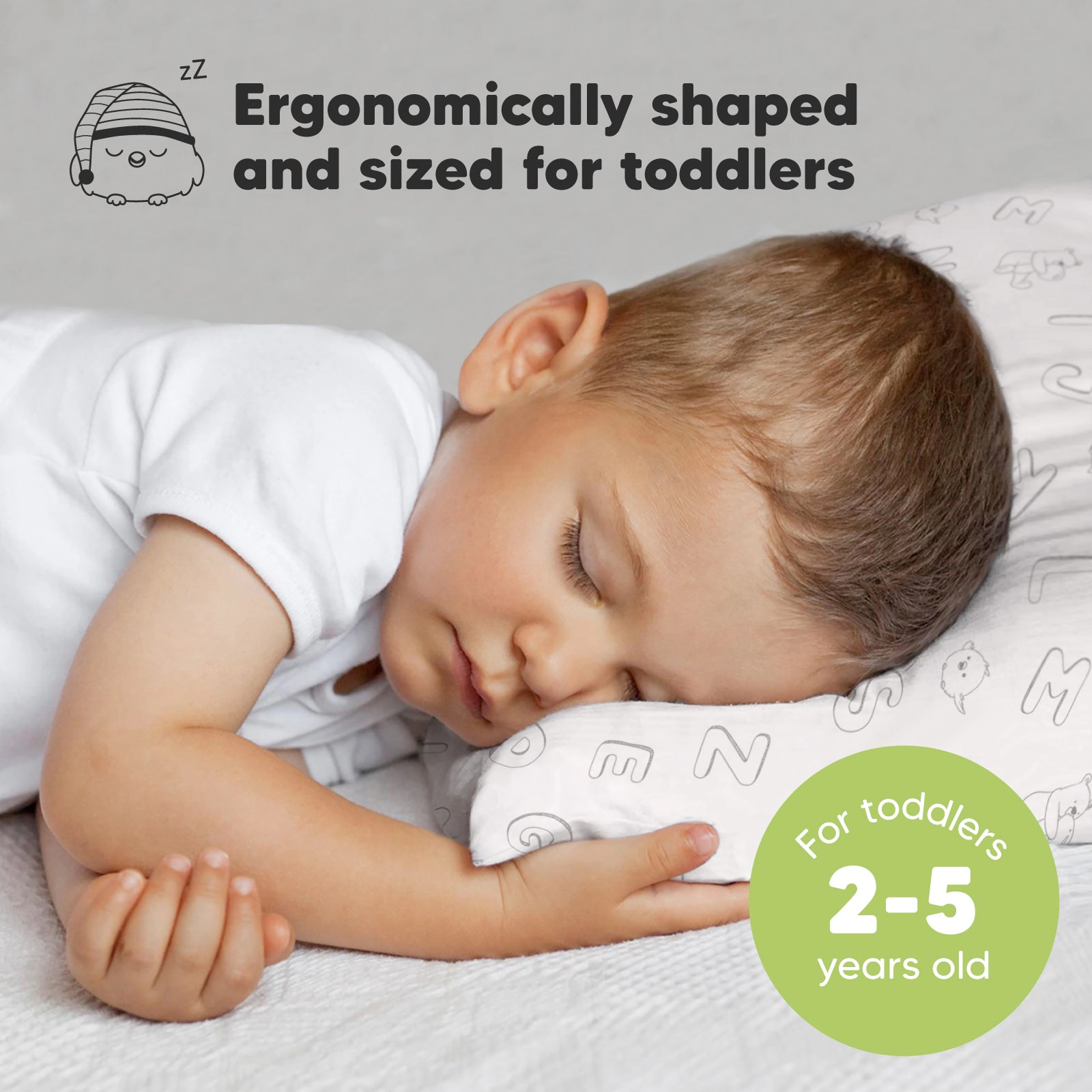 KeaBabies Toddler Pillow with Pillowcase