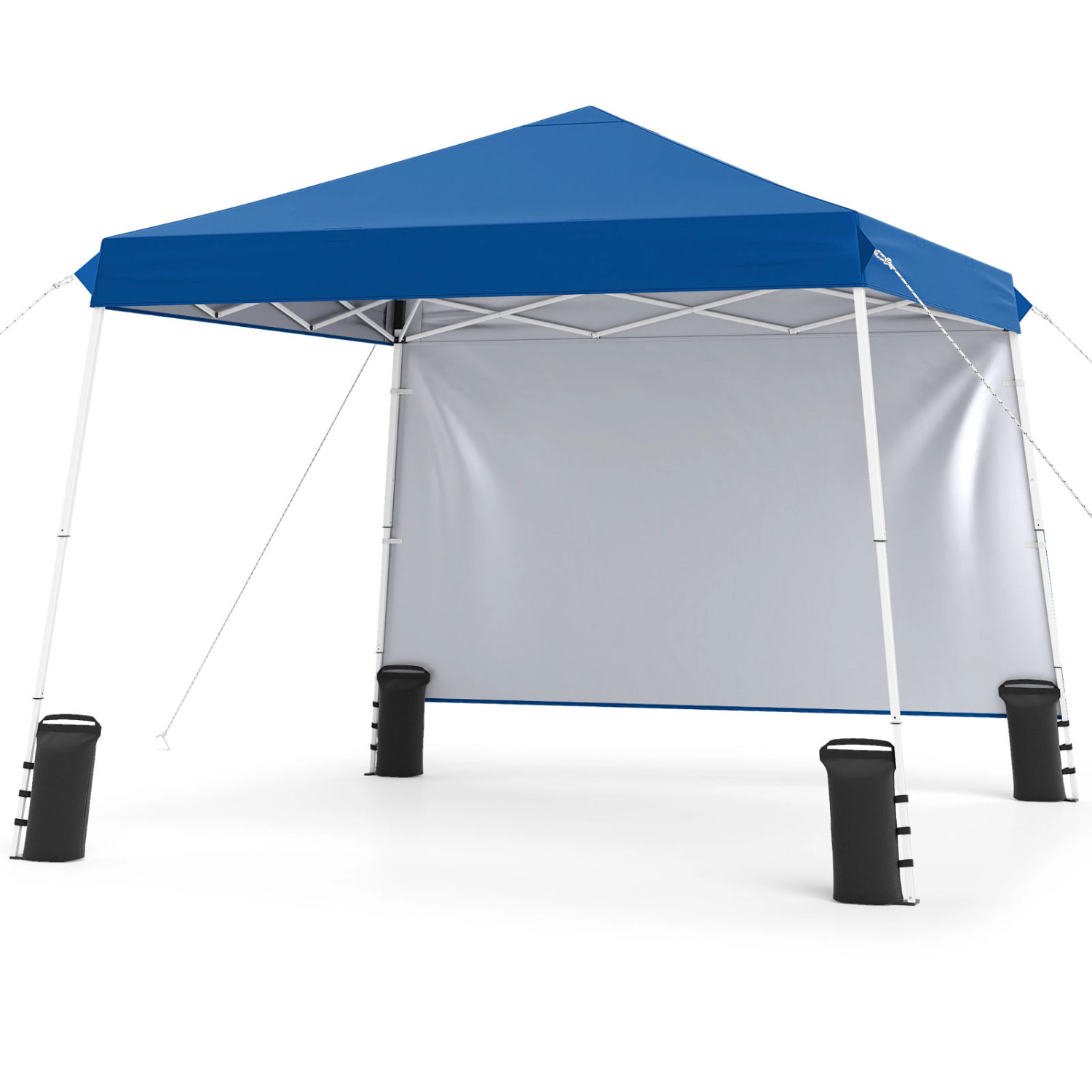 LJG 9 ft x Pop up Canopy Tent with 8 Ground Stakes 4 Wind Ropes and Carry Bag for Outdoor Party