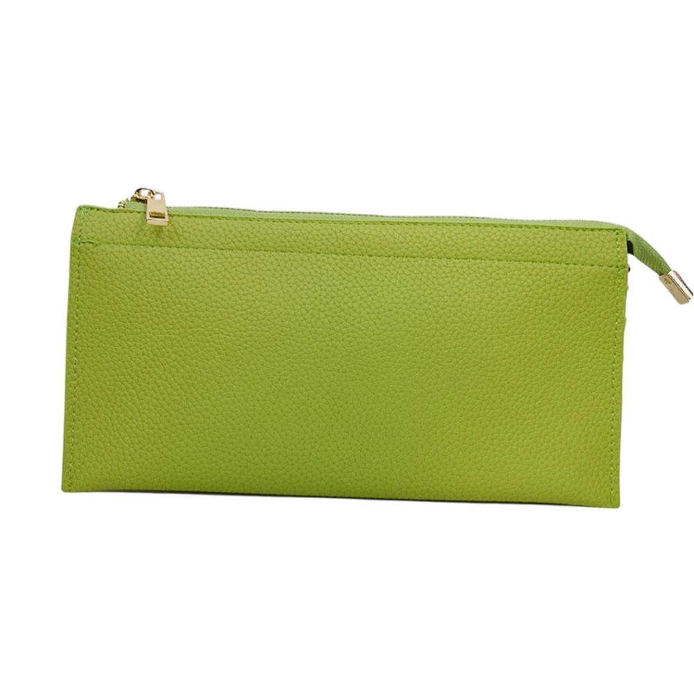Fashnzfab Faux Leather Slim Wallet Crossbody Bag
