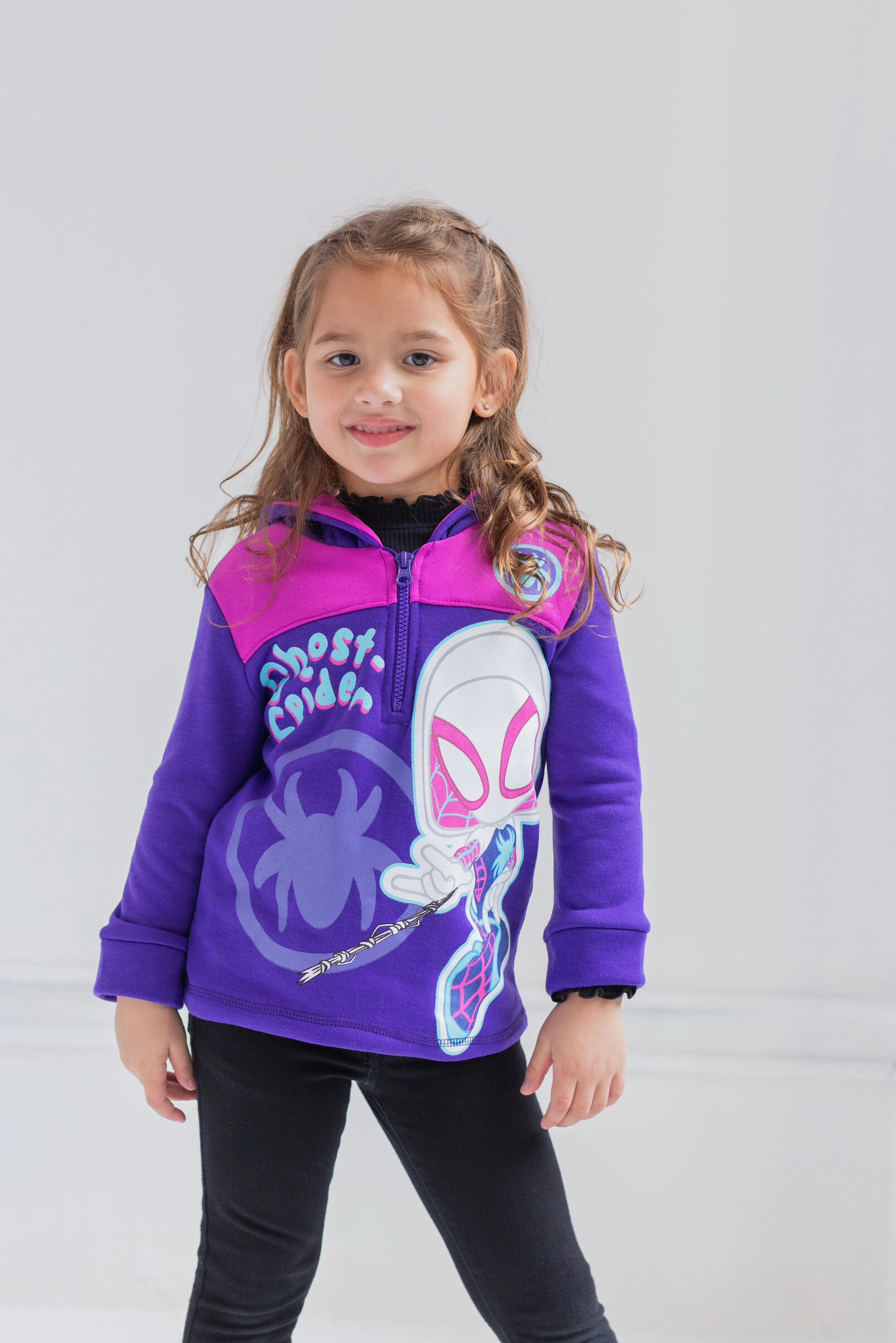 Marvel Spidey and His Amazing Friends Fleece Quarter-Zip Hooded Sweatshirt
