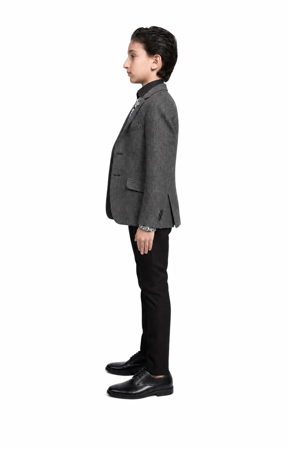 Elie Balleh Boys Slim Fit Herringbone Stylish