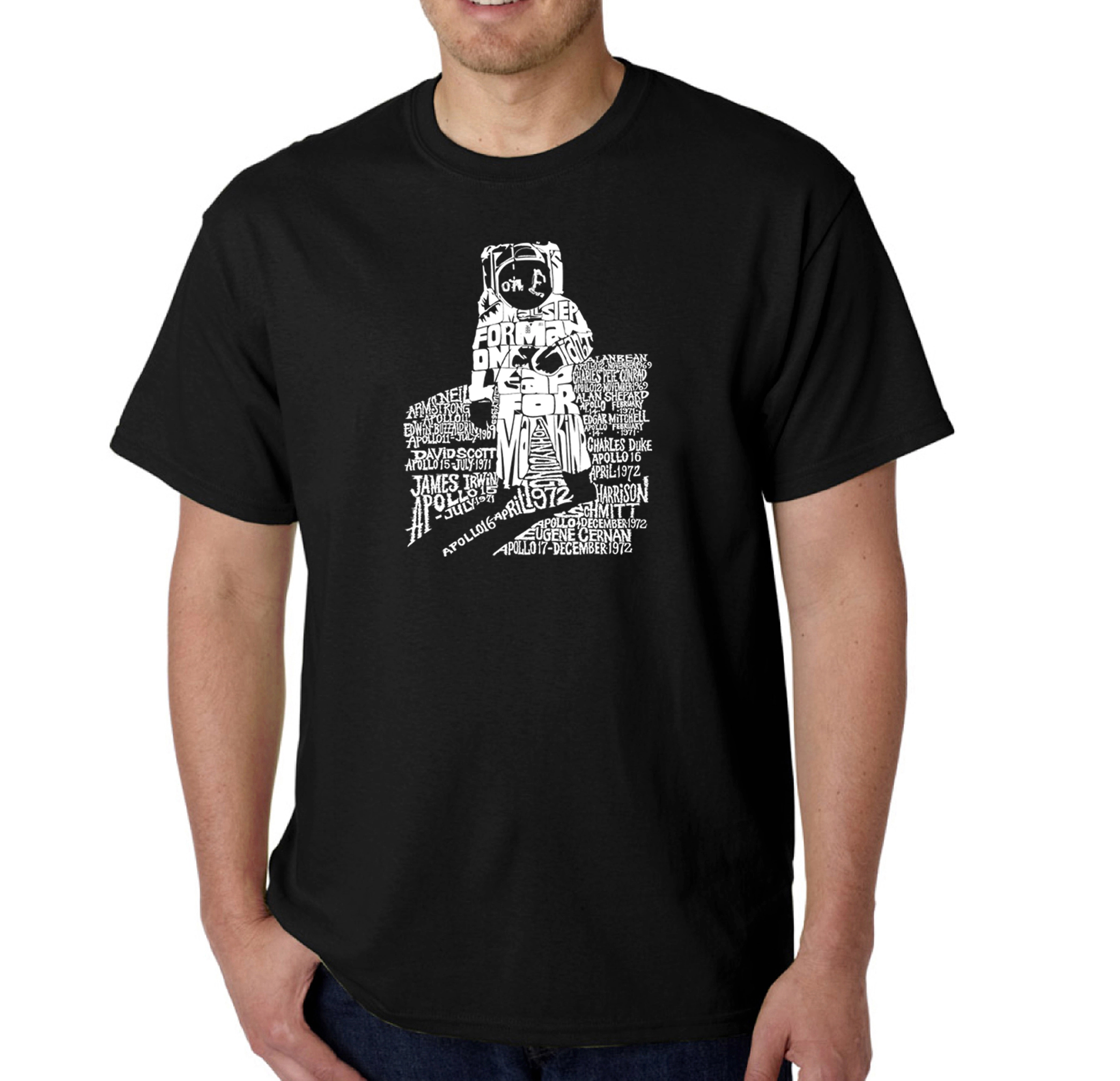 LA Pop Art Men's Word T-Shirt - Astronaut