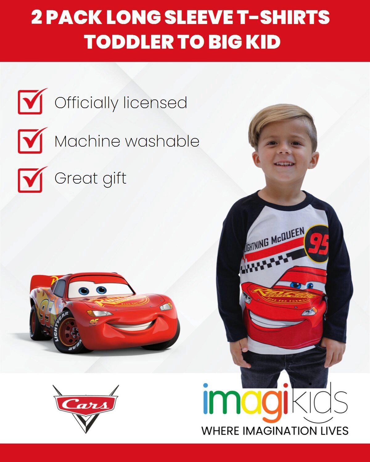 Disney Boys' 2-Pack Long Sleeve T-Shirts