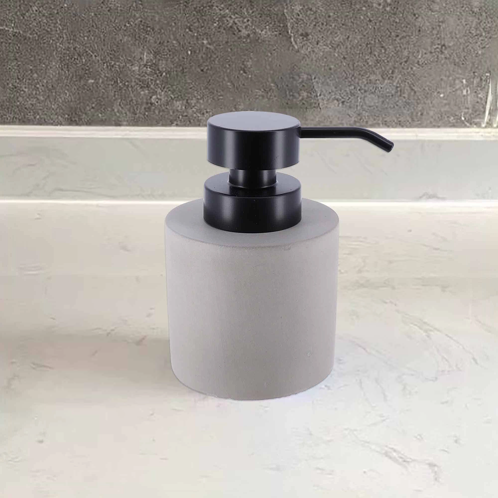 Evideco French Home Goods Cement Effect Pump Soap Dispenser - 10 oz, Matte Finish