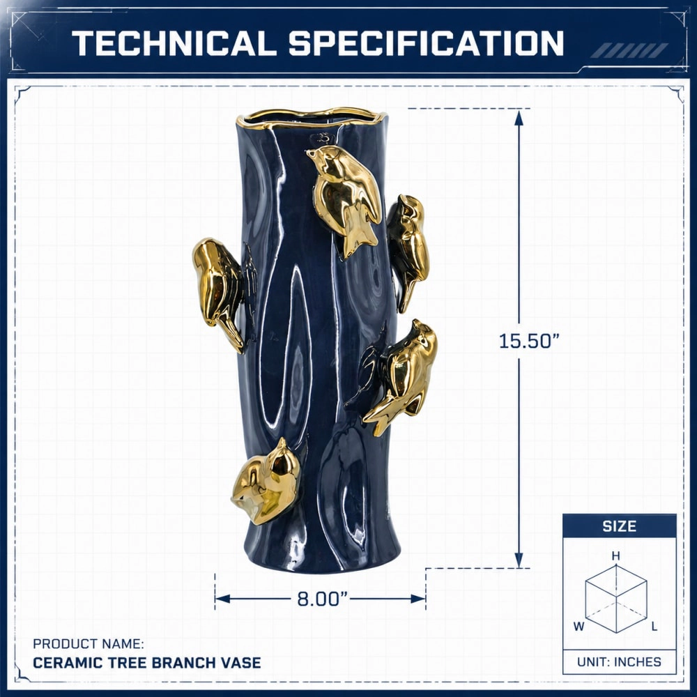 Toemoa Decorative Ceramic Flower Vase