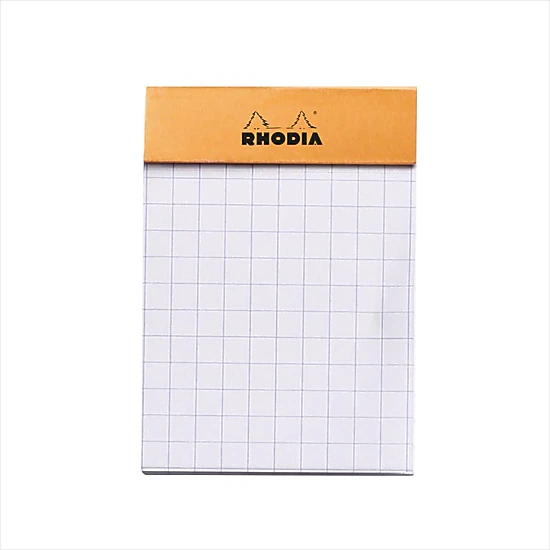 Rhodia Staplebound Notepad - Graph 80 Sheets - 2 x 3 - Orange cover ...