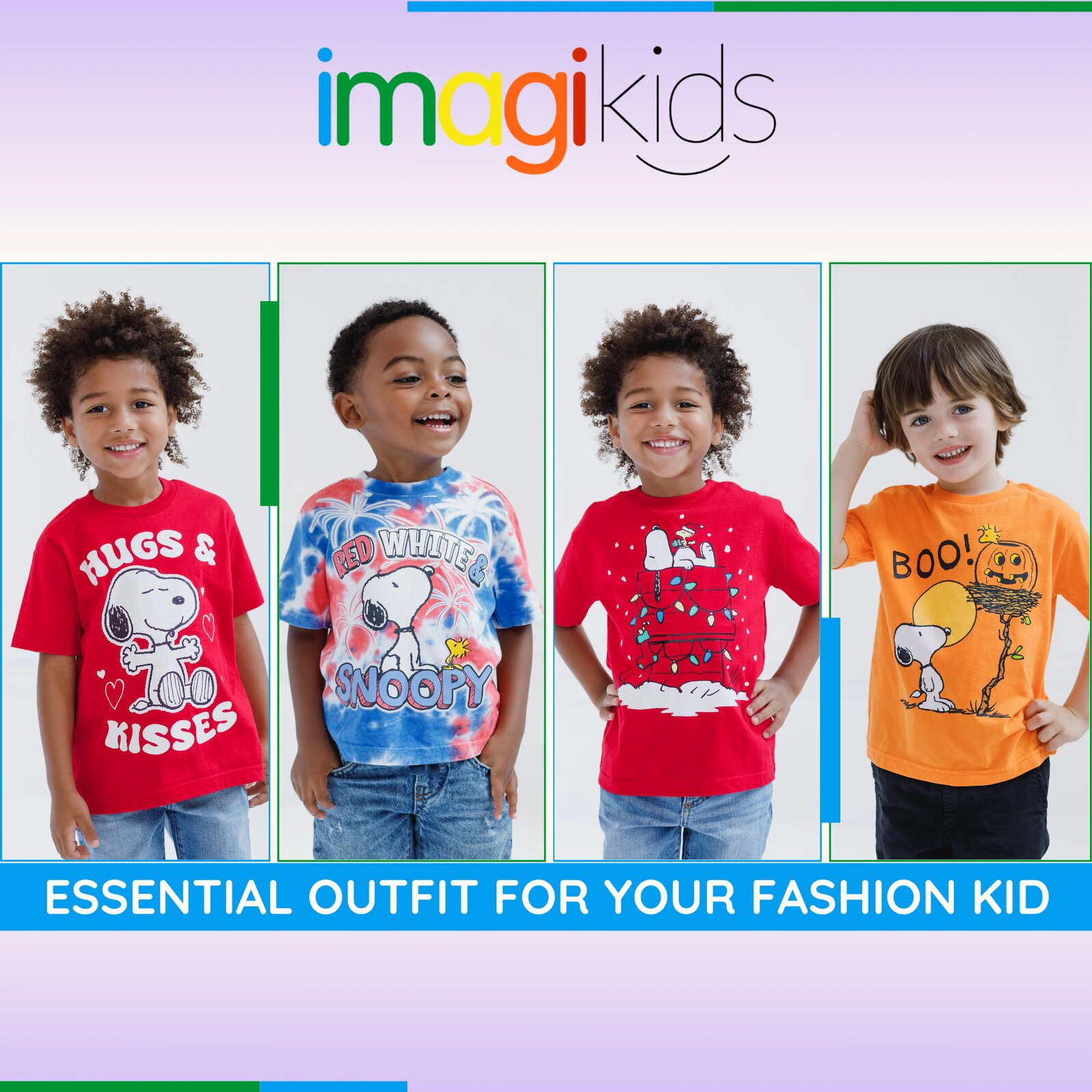Peanuts Boys' Holiday Short Sleeve Tee