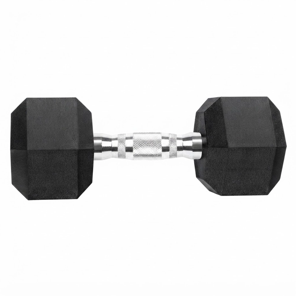 Obsidian Rock Unisex 12 lb Rubber Coated Hex Dumbbell Pair