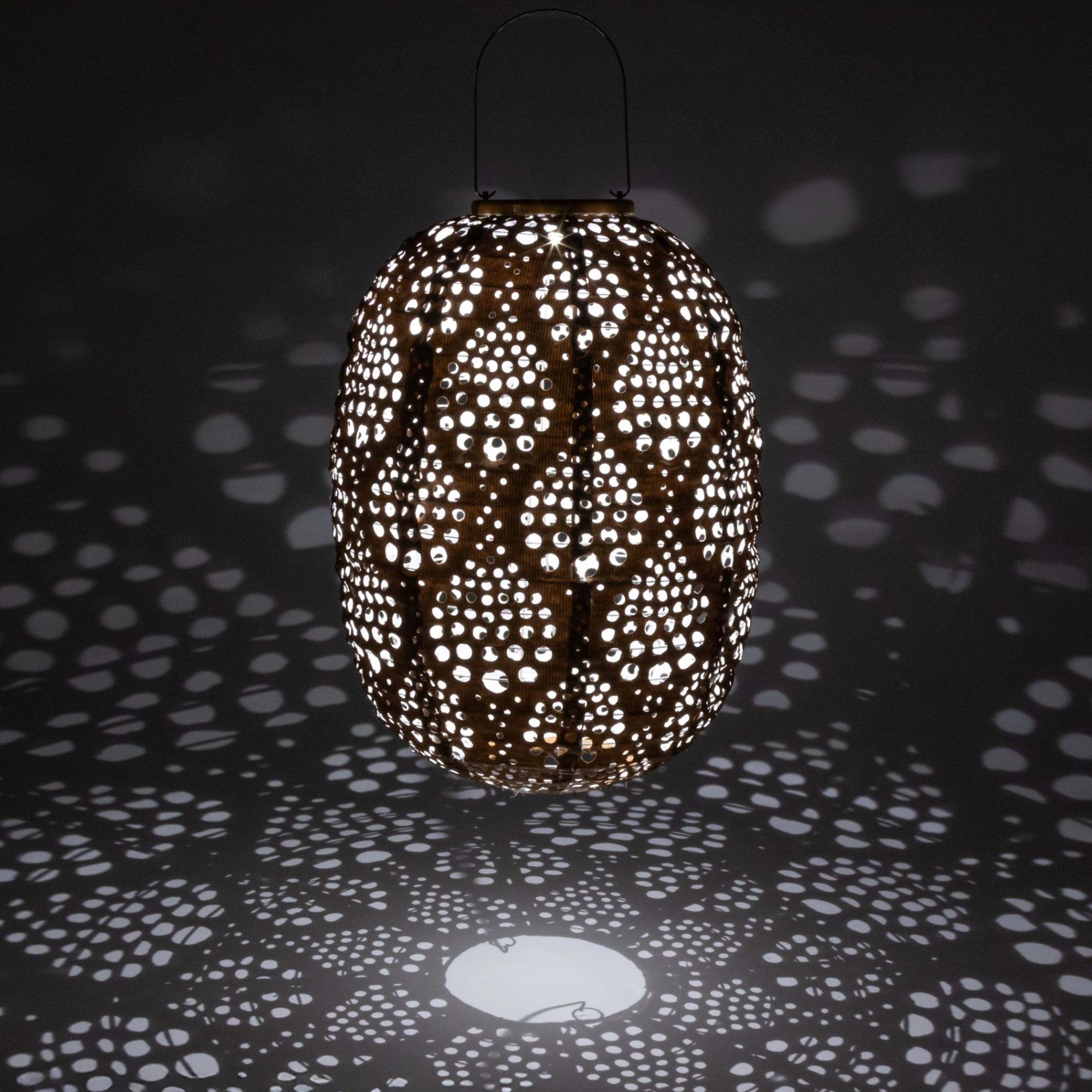 Allsop Home & Garden Stella Luxe Barrel Dewdrop LED Lantern Battery Powered